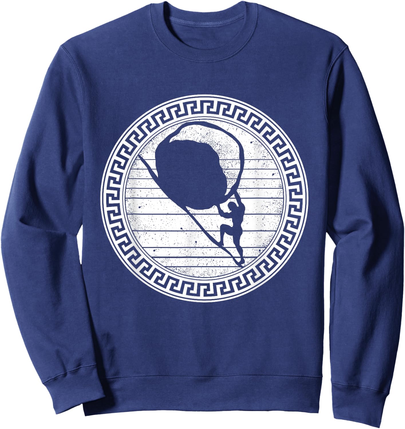 Greek Mythology Sisyphus Vintage Design King of Ephyra Myth Sweatshirt - Sweatshirt | Navy