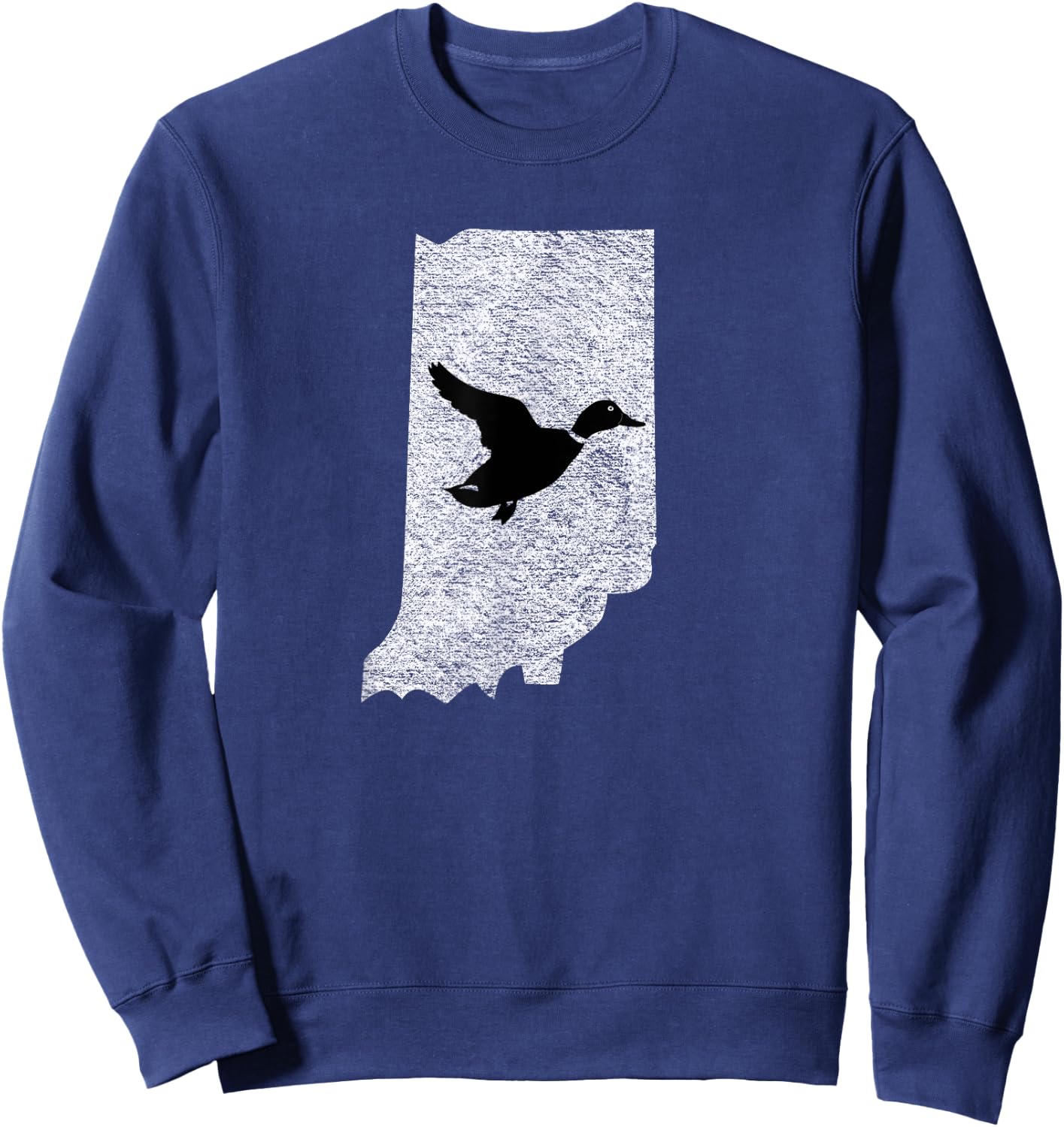 Indiana Duck Hunting Waterfowl Design Sweatshirt - Sweatshirt | Navy