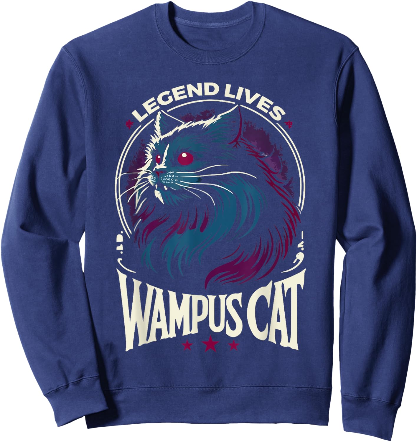 Wampus Cat American Folklore Cryptozoology Cryptid Women Sweatshirt - Sweatshirt | Navy