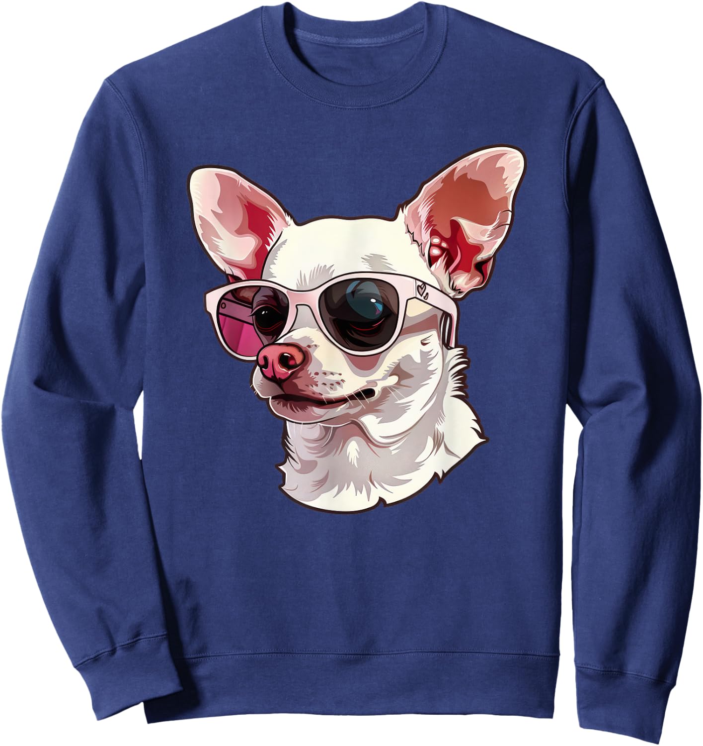 Cute Chihuahua Dog Sunglasses Men Women Kids Sweatshirt - Sweatshirt | Navy