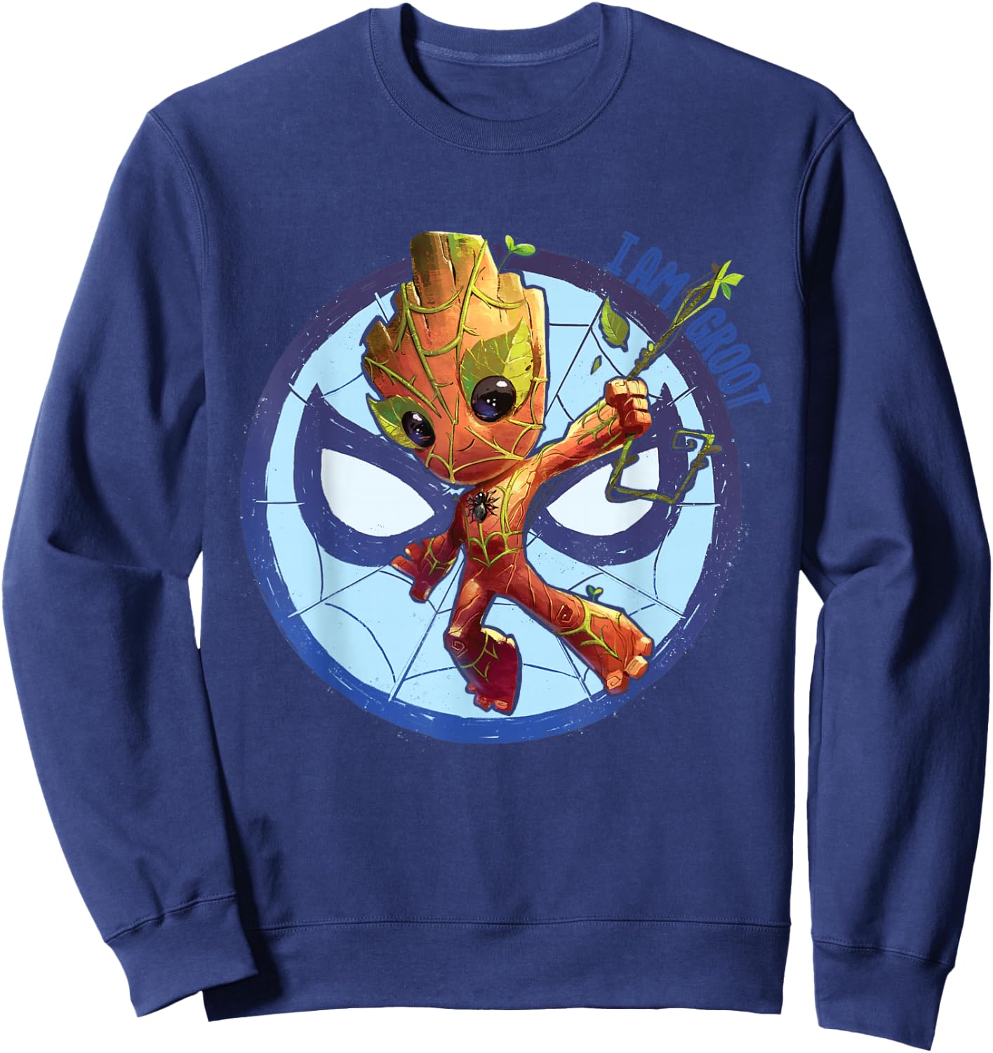 Marvel 85th Anniversary I Am Groot Spider-Man Impression Sweatshirt - Sweatshirt | Navy