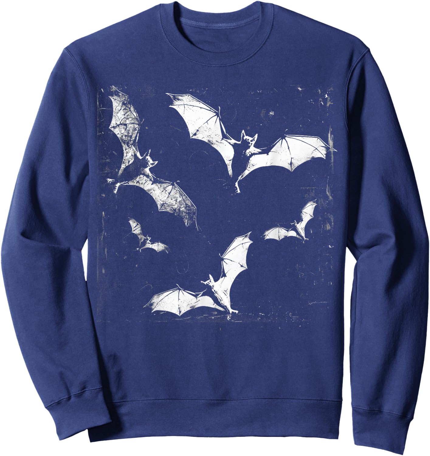 Bats Vampire Horror Spooky Art Halloween Goth Alt Aesthetic Sweatshirt - Sweatshirt | Navy
