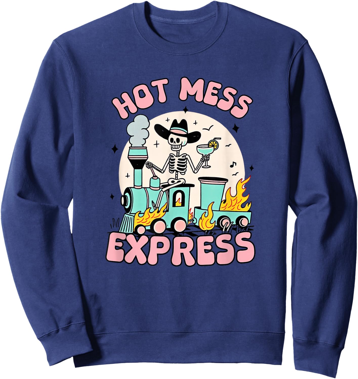 Snarky Hot Mess Express Funny Sweatshirt - Sweatshirt | Navy