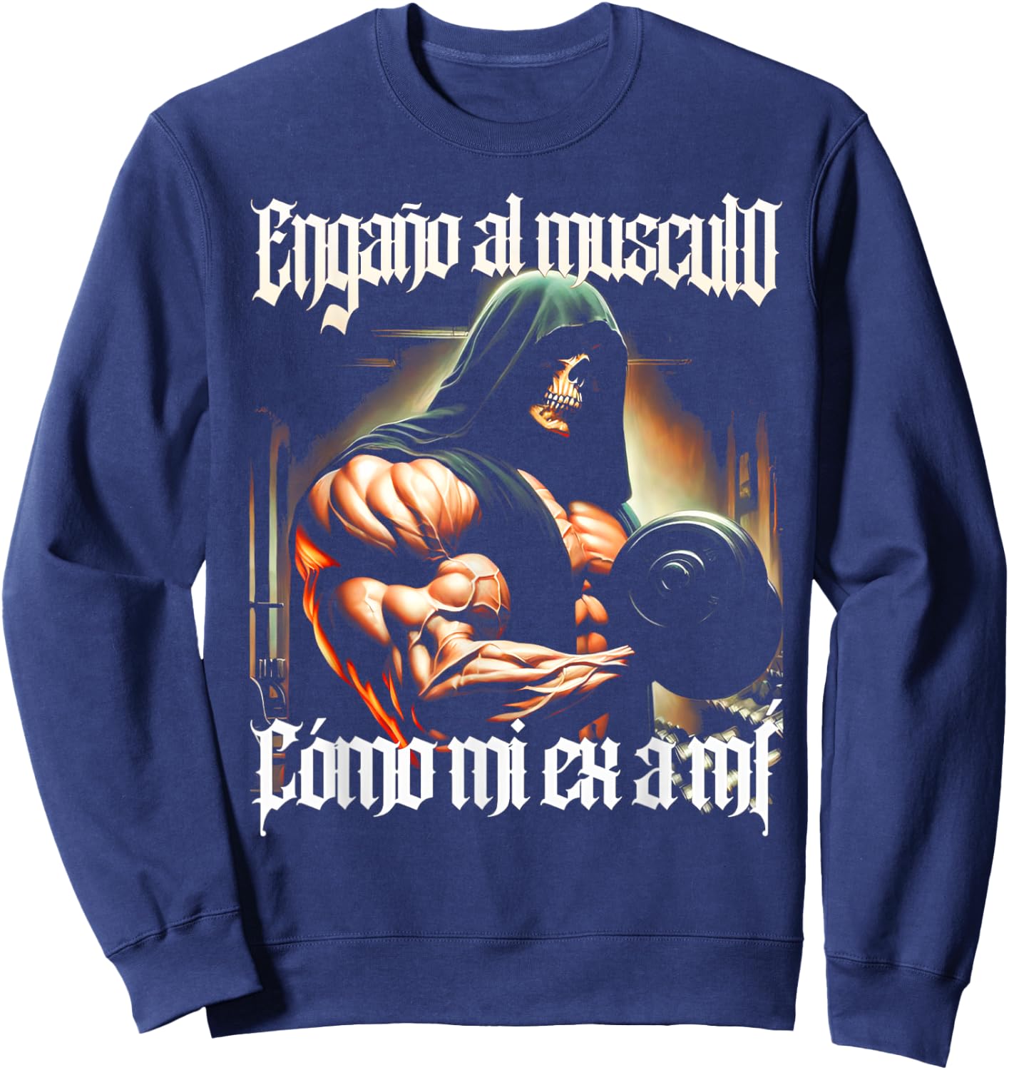 Frases Chidas Funny Mexicans Sarcasm Skull Sayings Hispanic Sweatshirt - Sweatshirt | Navy