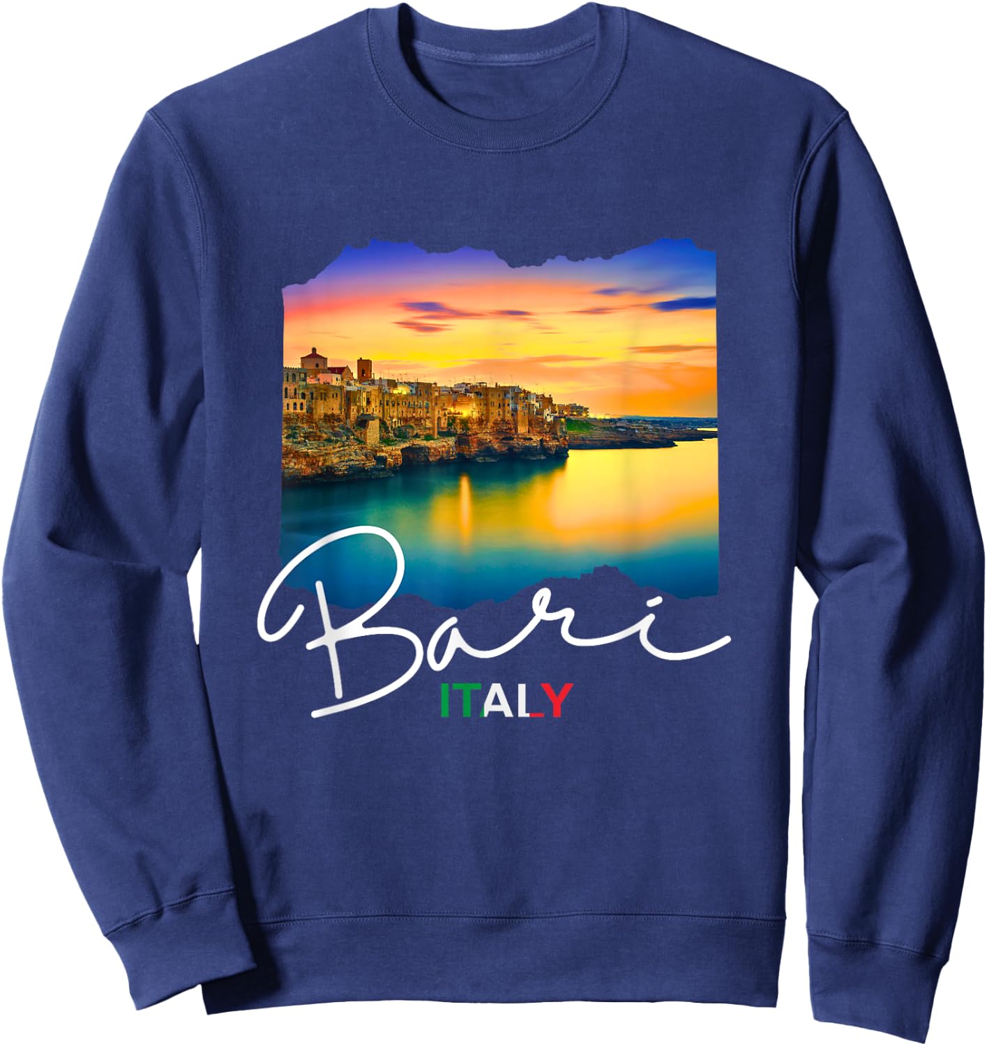 Italy Bari Souvenir / Sunset in Bari Italy Sweatshirt - Sweatshirt | Navy