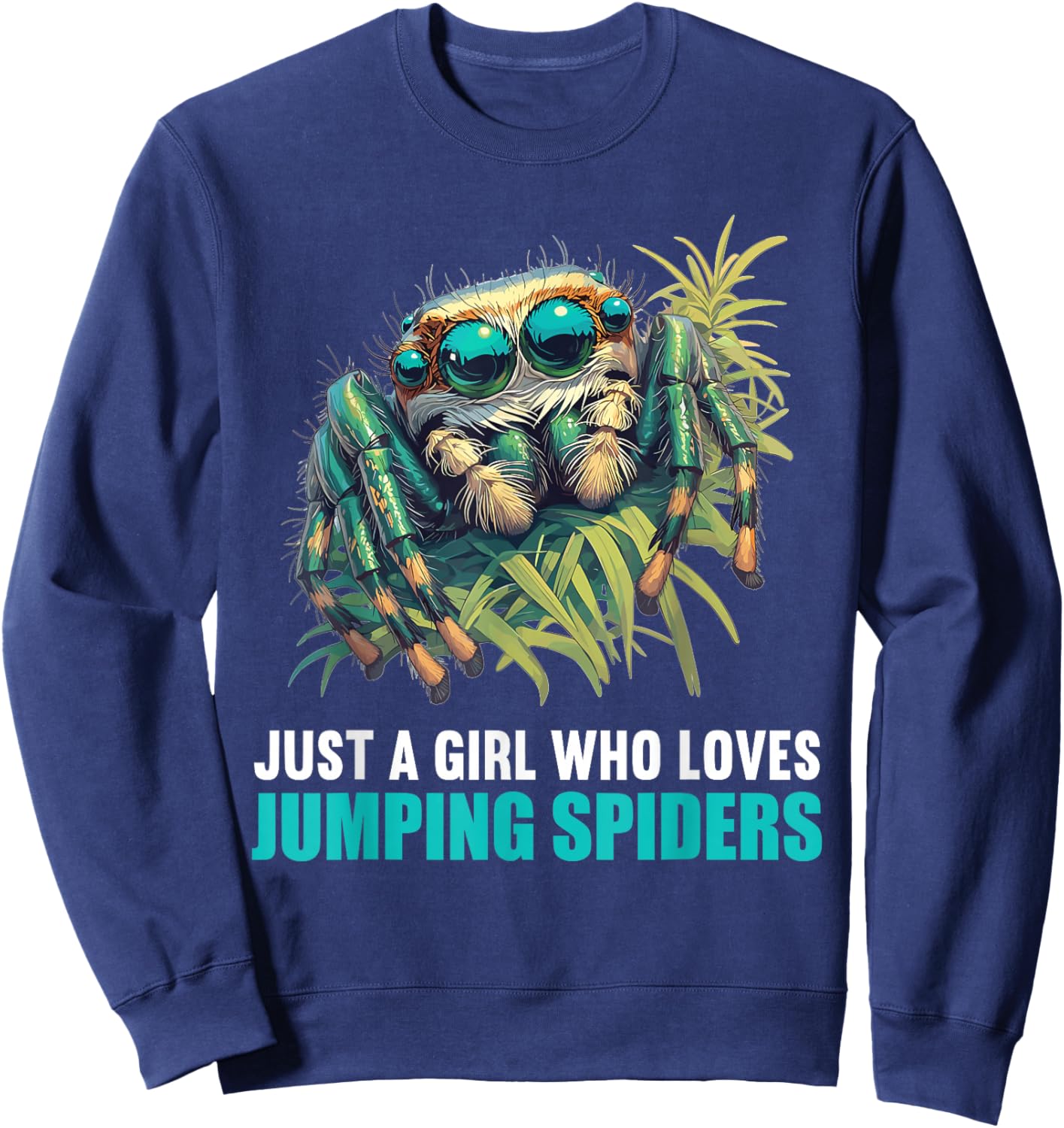 Jumping Spiders Jumping Spider Sweatshirt - Sweatshirt | Navy