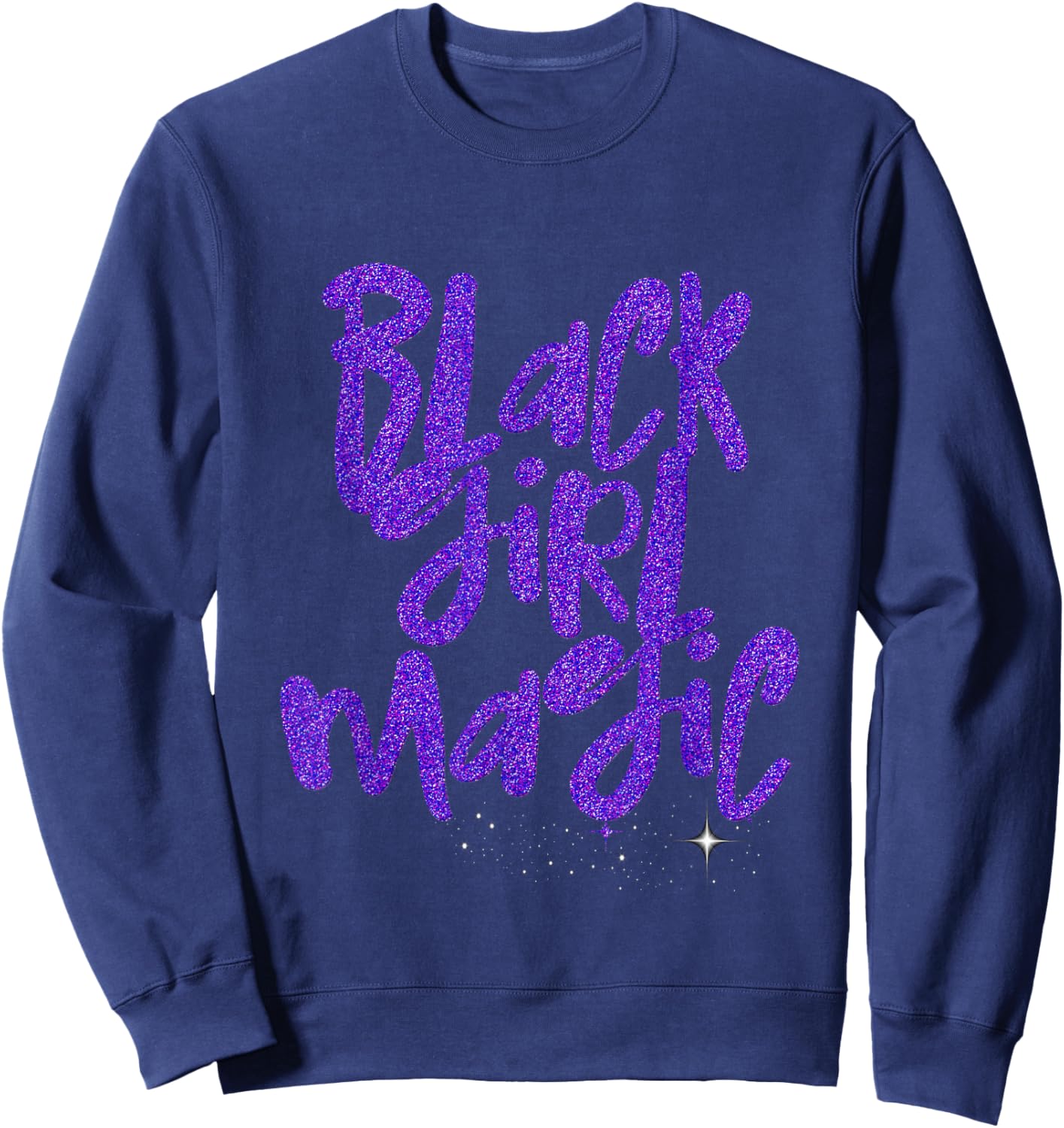 Black Girl Magic Gift Lavender Purple African Queen Melanin Sweatshirt - Sweatshirt | Navy