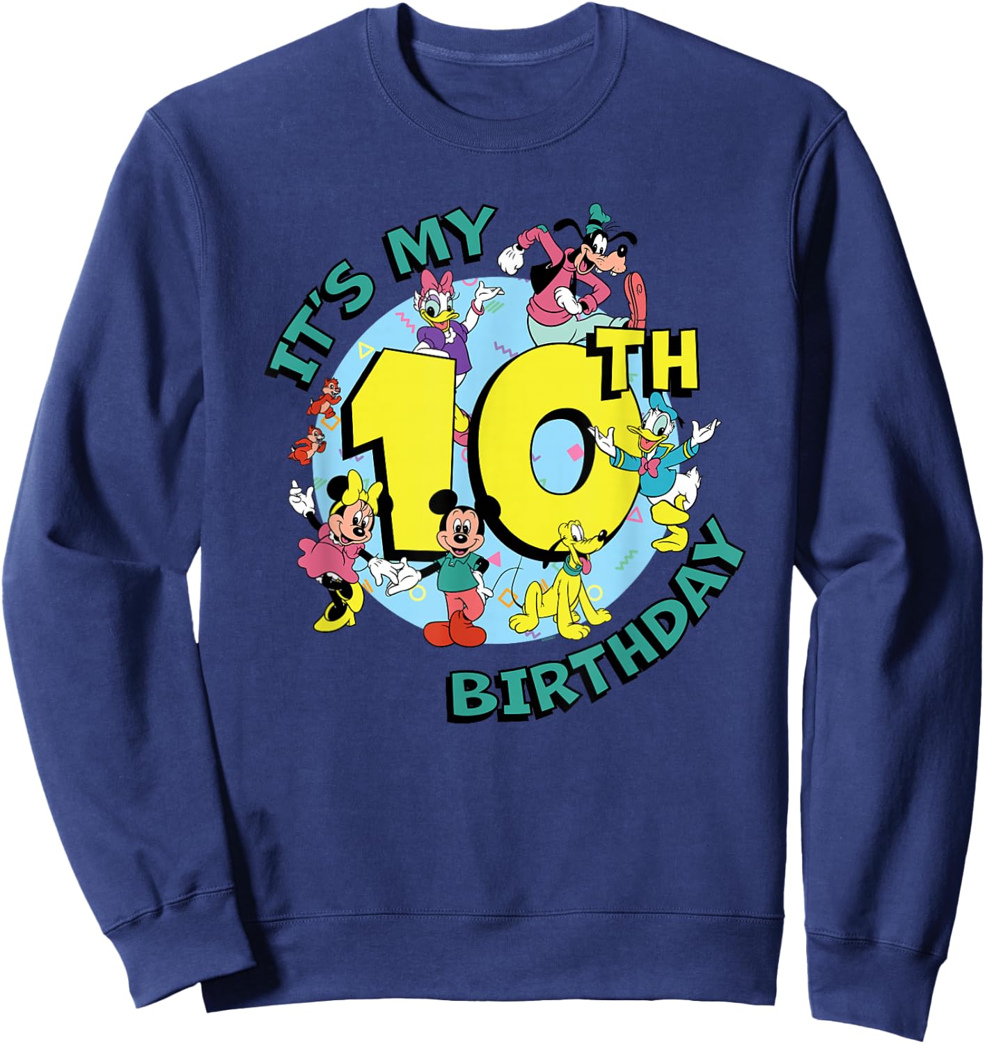 Disney Mickey and Friends It's My Tenth 10th Birthday Sweatshirt - Sweatshirt | Navy