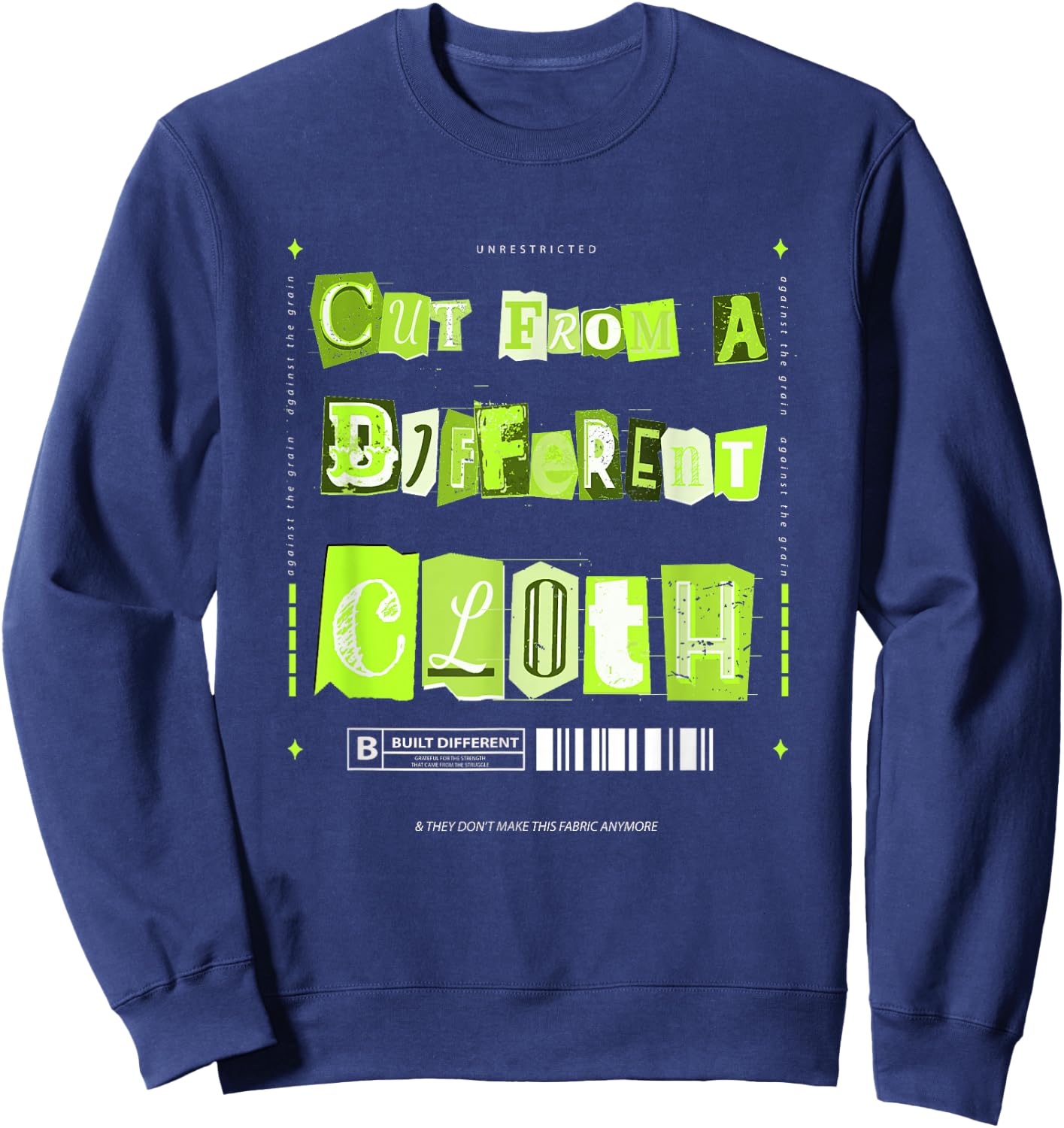 Green Cut From A Different Cloth Green Sweatshirt - Sweatshirt | Navy