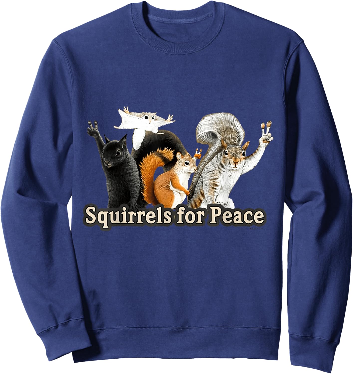 Squirrels For Peace Sweatshirt - Sweatshirt | Navy