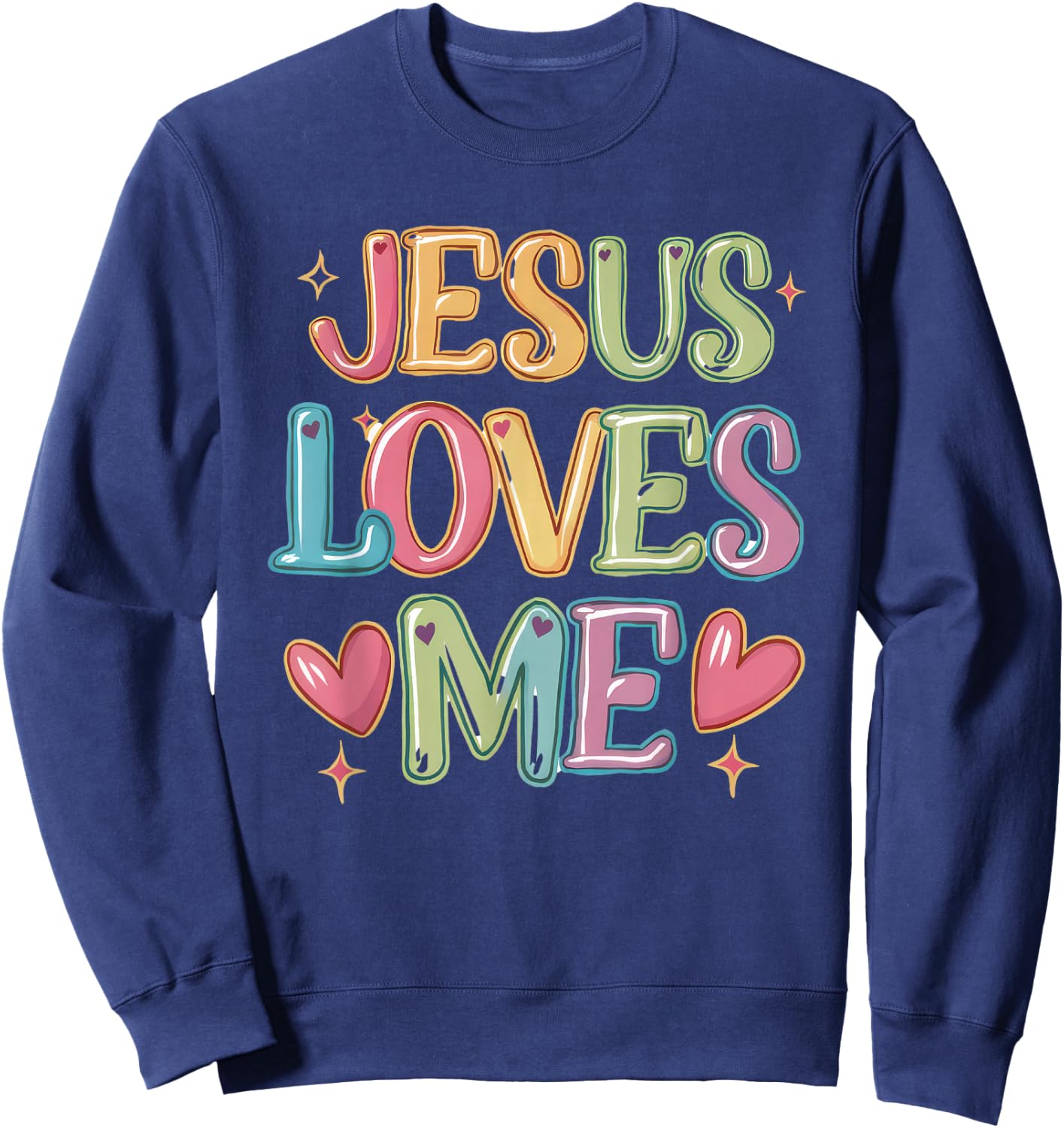 Jesus Loves Me! Christian Kids back to school Sweatshirt - Sweatshirt | Navy