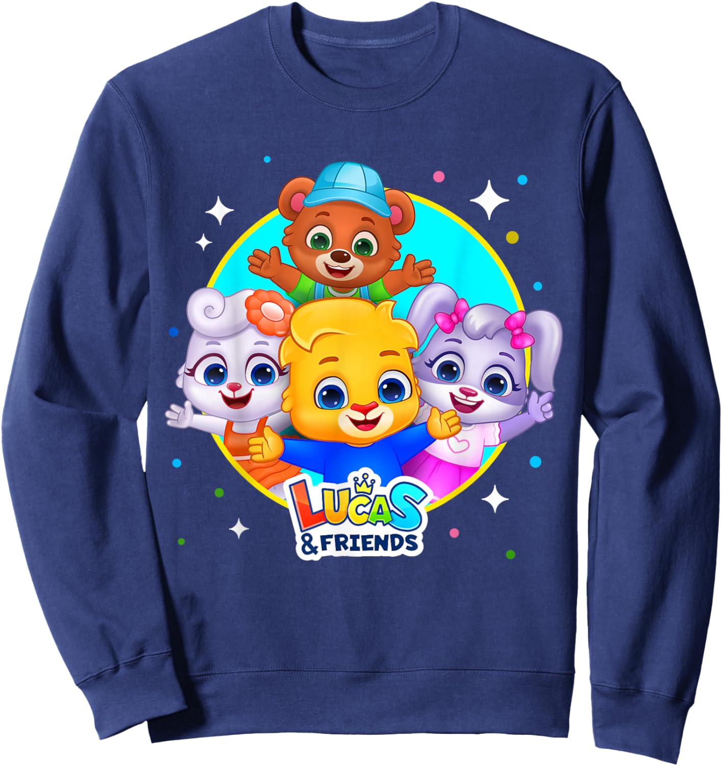 Lucas, Ruby Popular Kids | Lucas and Friends Toddler Sweatshirt - Sweatshirt | Navy