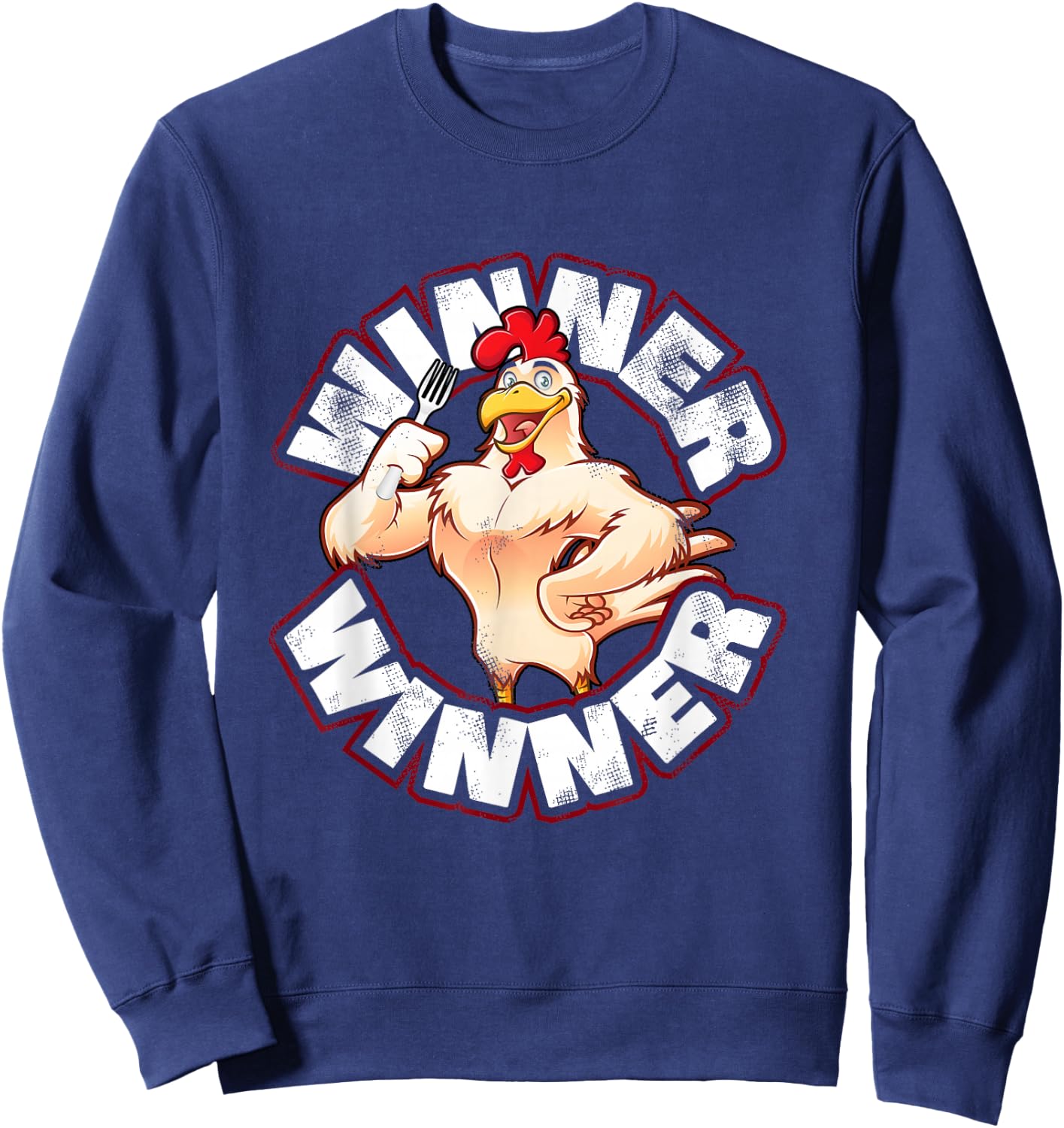 Winner Chicken Lucky Casino Gambling Blackjack Alcohol Shirt Sweatshirt - Sweatshirt | Navy