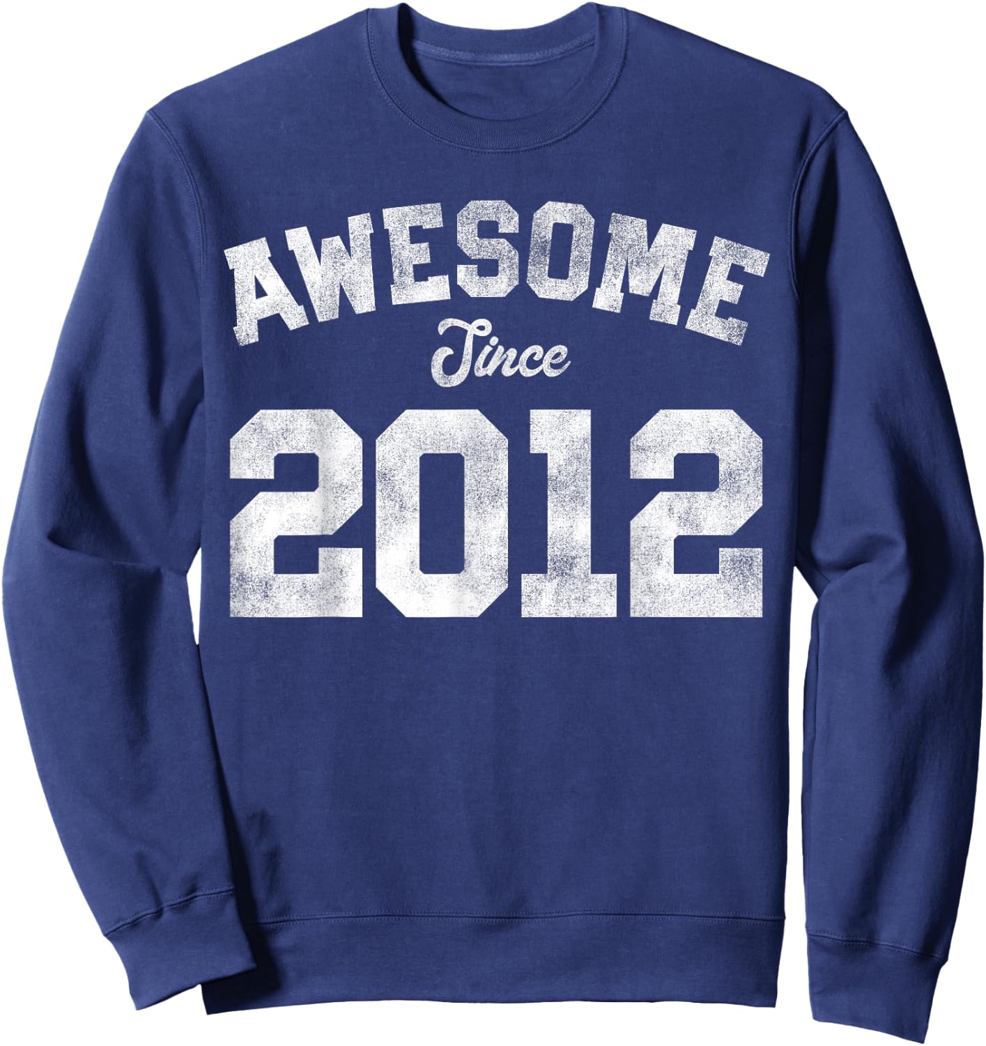 Awesome Since 2012 14th Birthday 14 Years Old - Retro Sweatshirt - Sweatshirt | Navy