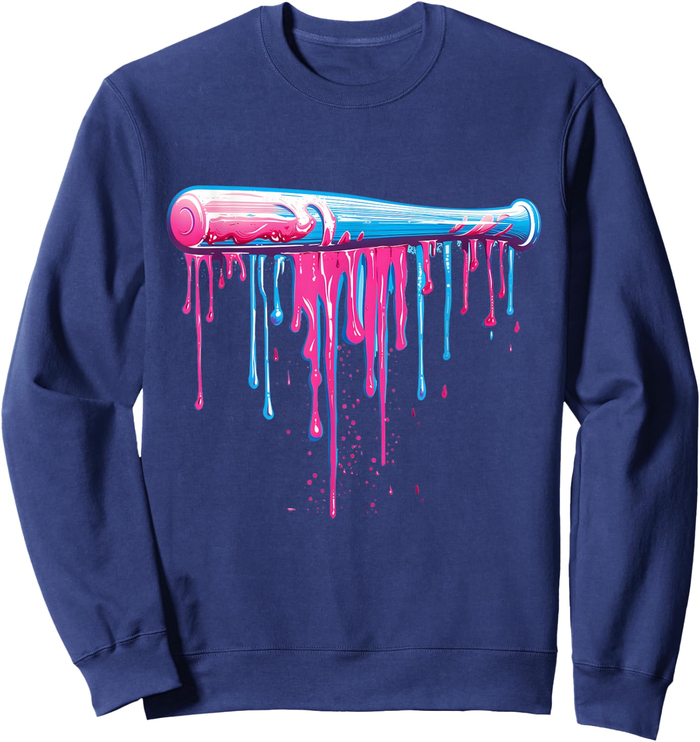 Baseball Bat with Sprinkles Drip Boys Sweatshirt - Sweatshirt | Navy