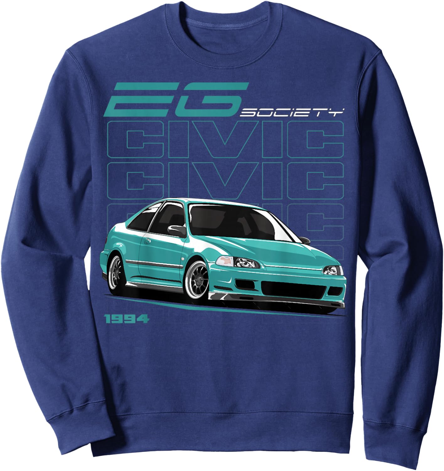 Civic Eg Car Sweatshirt - Sweatshirt | Navy