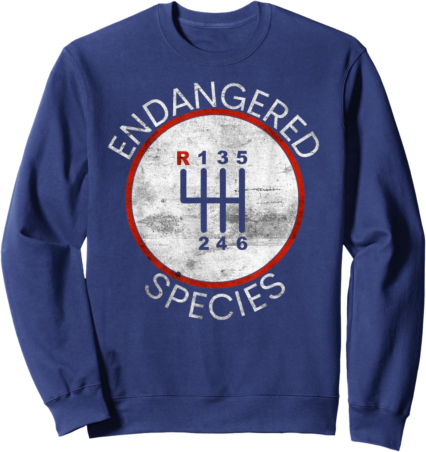 Cool Endangered Species Manual Gearbox Stick Shift 6 Speed Sweatshirt - Sweatshirt | Navy