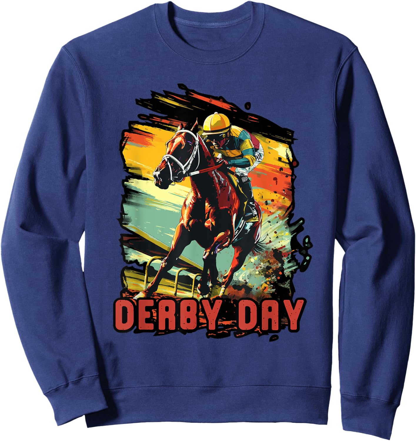 Elegant derby racing day KY Horse Racing Spectacle Sweatshirt - Sweatshirt | Navy