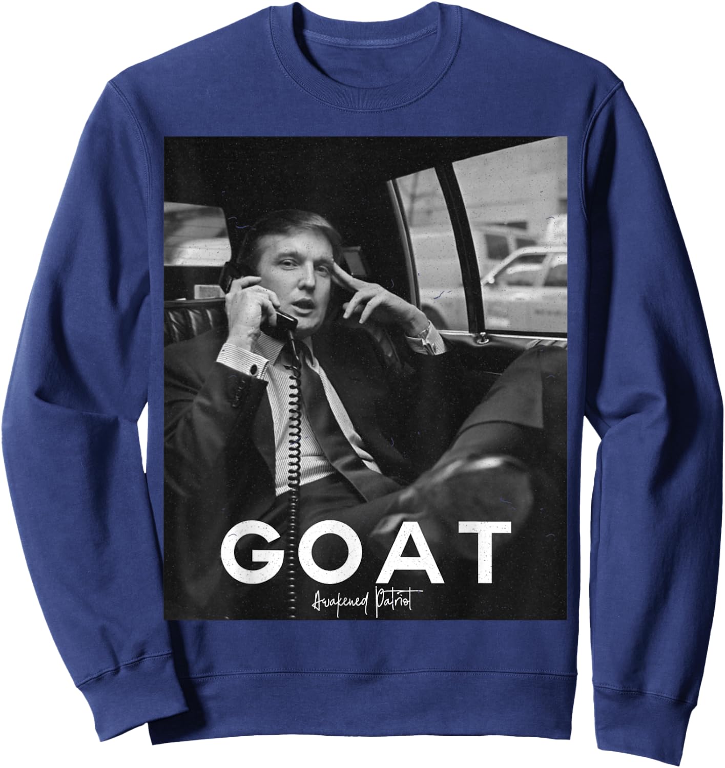 Trump GOAT Republican Conservative Gift Trump 2024 Sweatshirt - Sweatshirt | Navy