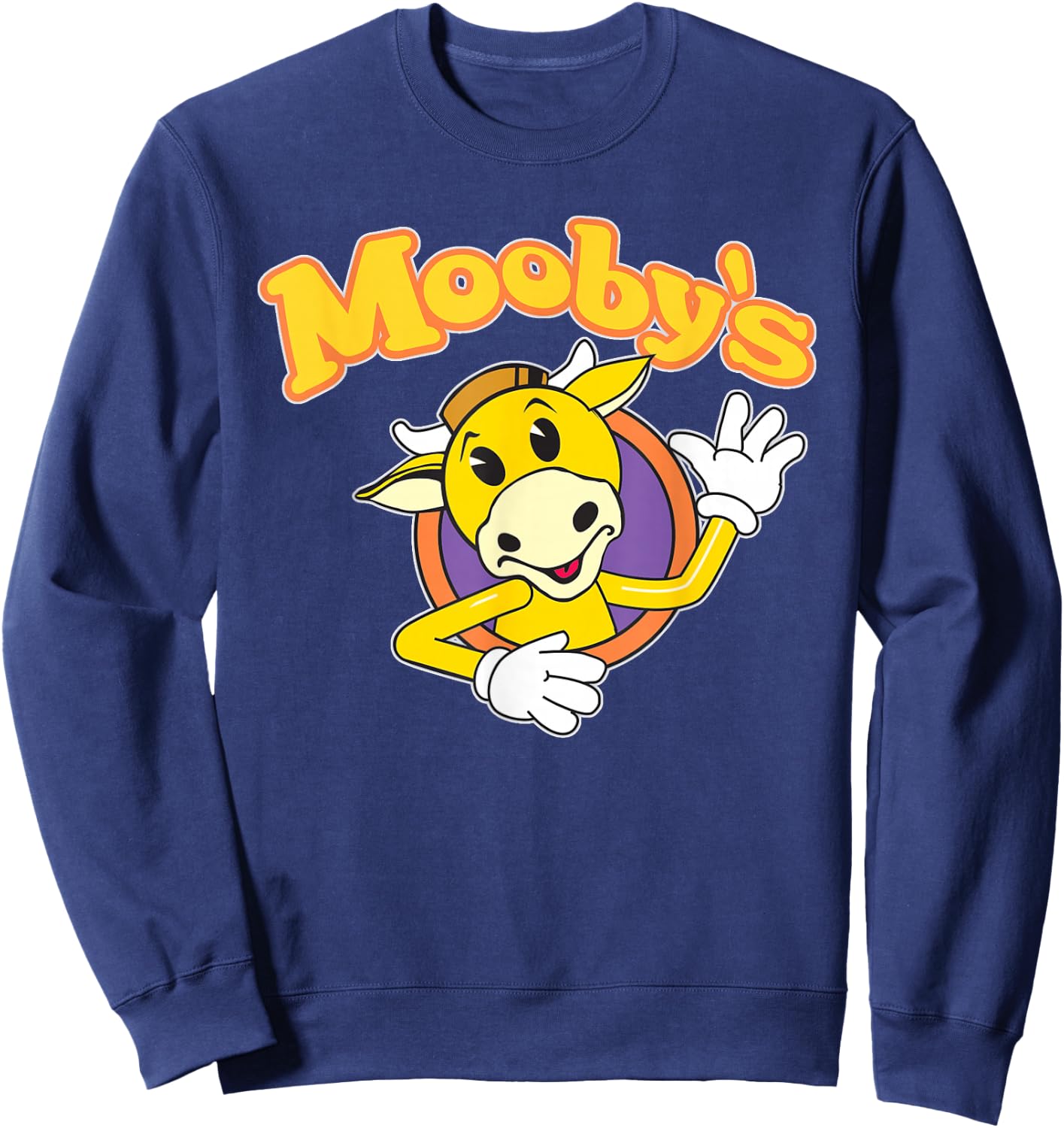 Clerks 3 Mooby's Logo Fast-Food Culture Classic Sweatshirt - Sweatshirt | Navy