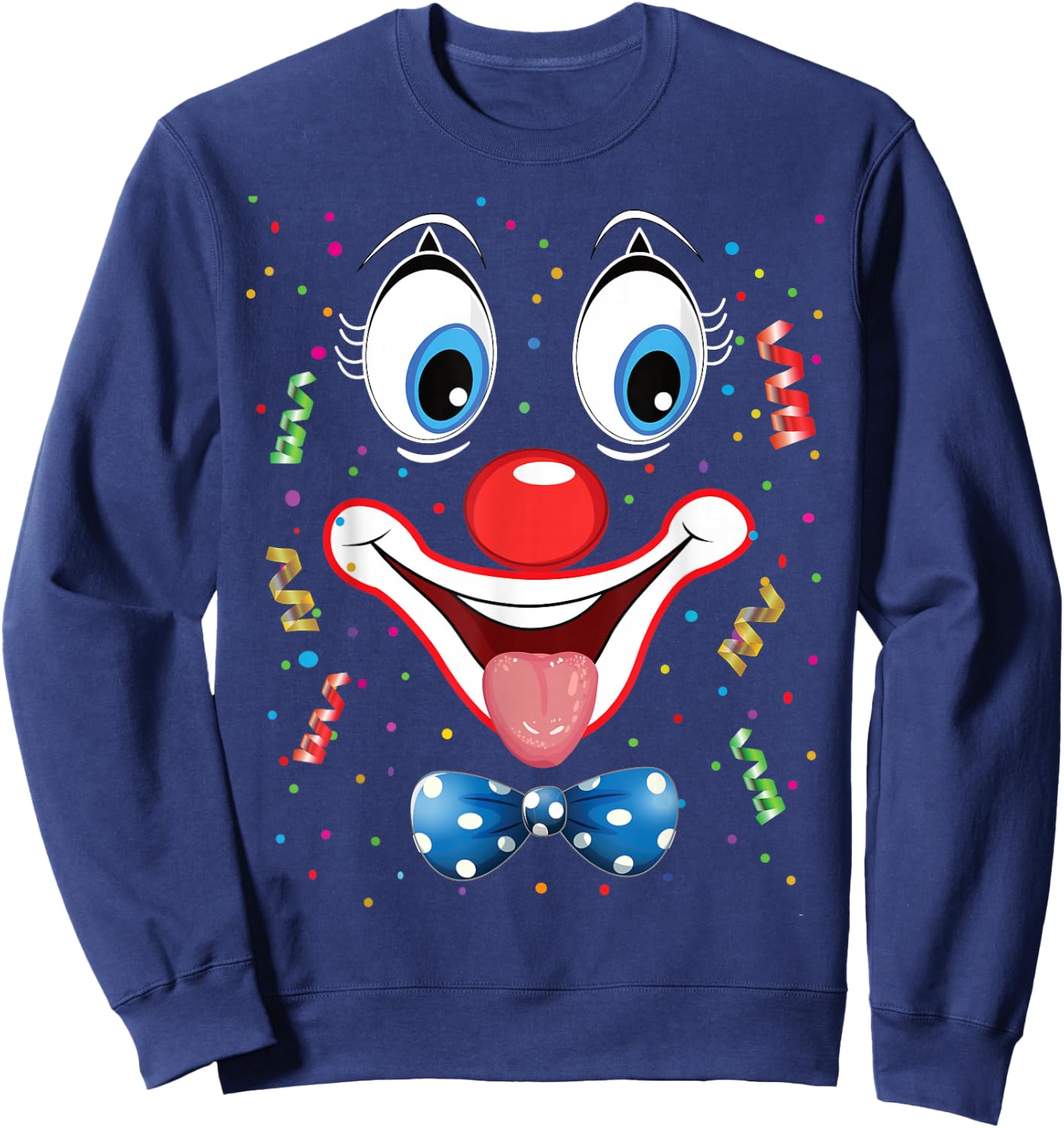 Carnival Clown Face Circus Costume Kids Men Women Carnivals Sweatshirt - Sweatshirt | Navy