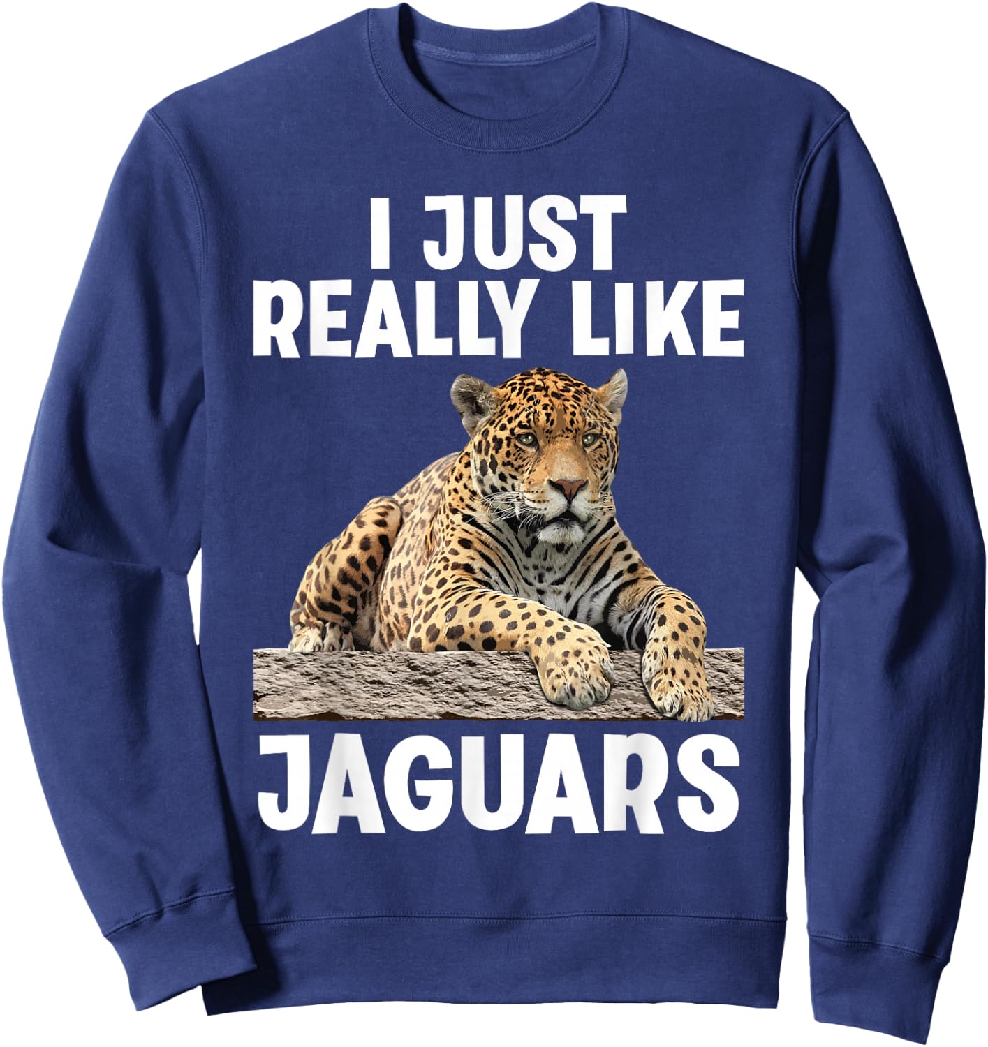 Cool Jaguar Design Women Kids Zoo Cheetah Jaguar Sweatshirt - Sweatshirt | Navy