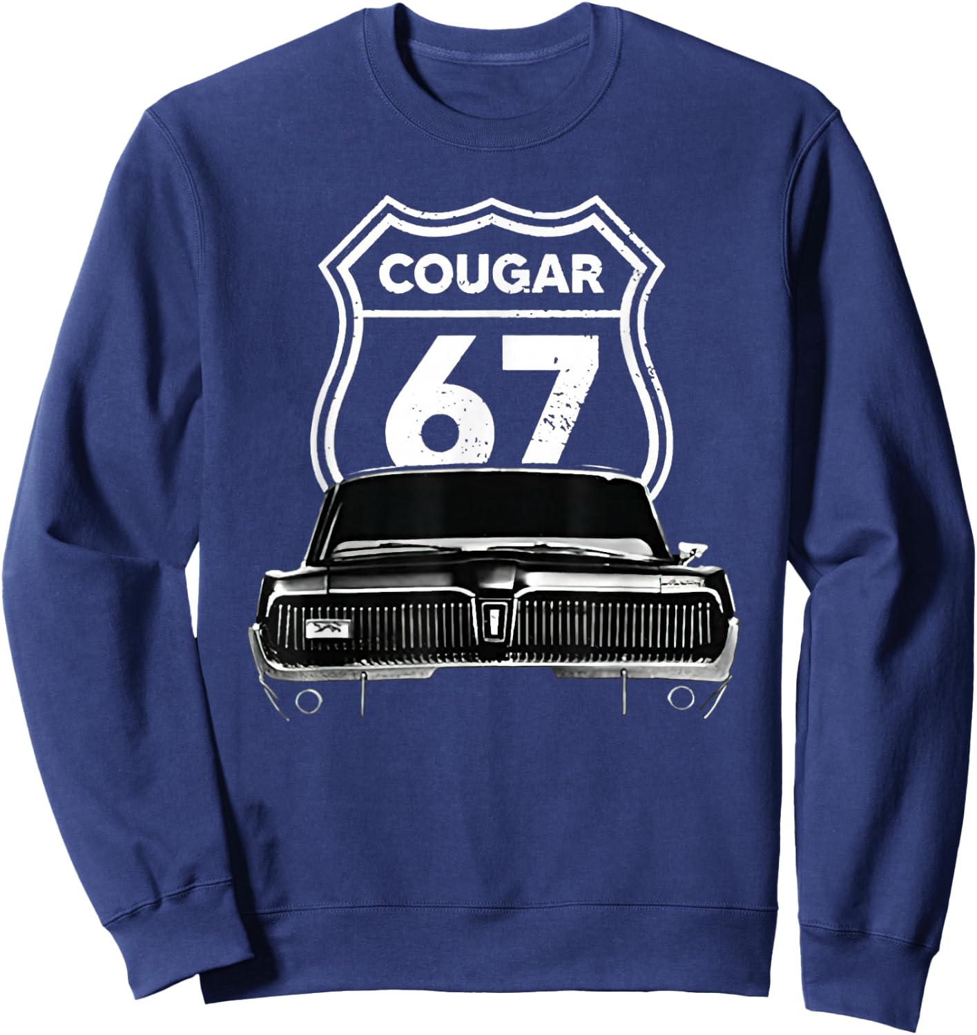1967 Mercury classic Cougar cars Sweatshirt - Sweatshirt | Navy