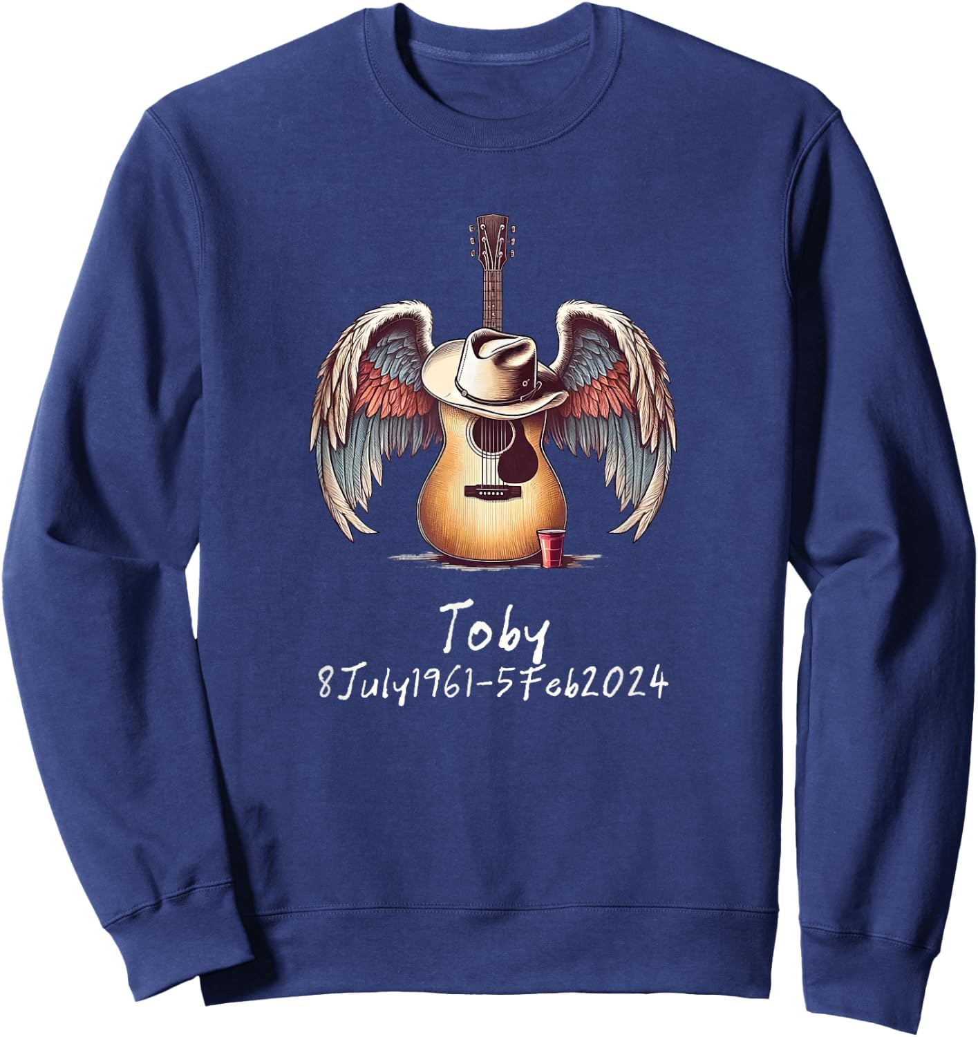 Toby Wings Guitar Red Cup Sweatshirt - Sweatshirt | Navy