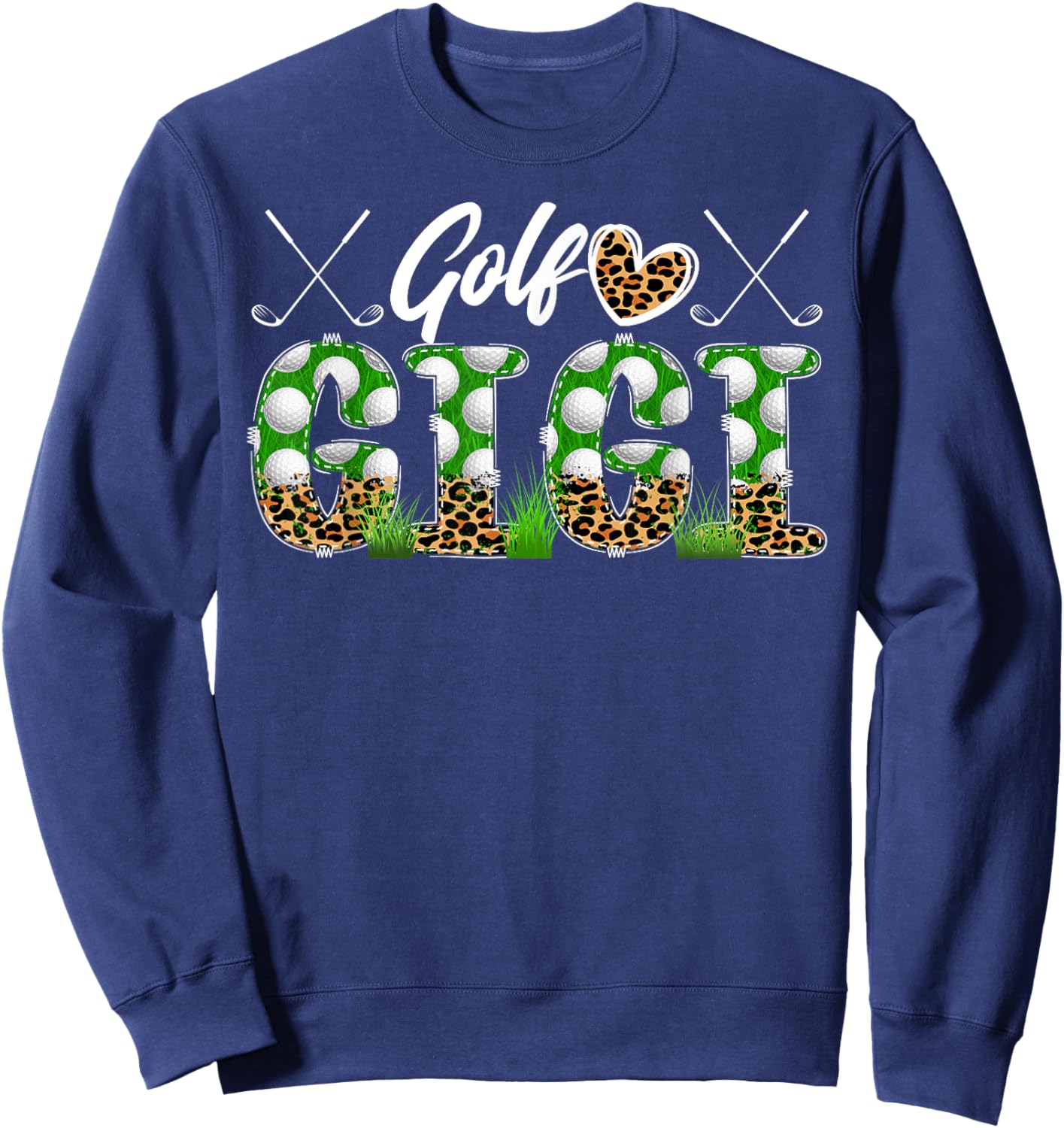 Golf Gigi Of A Golf Player Gigi Leopard Golfer Gigi Sweatshirt - Sweatshirt | Navy