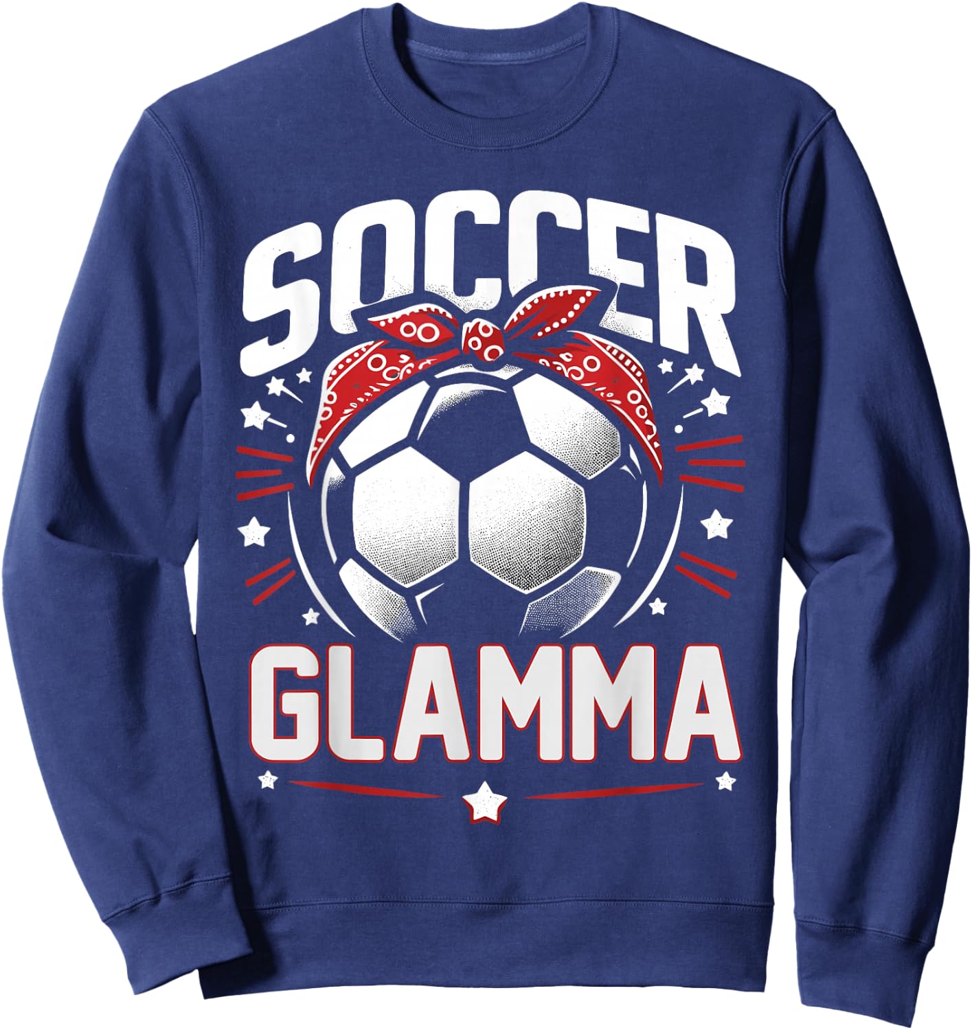 Soccer Glamma Cute Soccer Sports Mother's Day Sweatshirt - Sweatshirt | Navy
