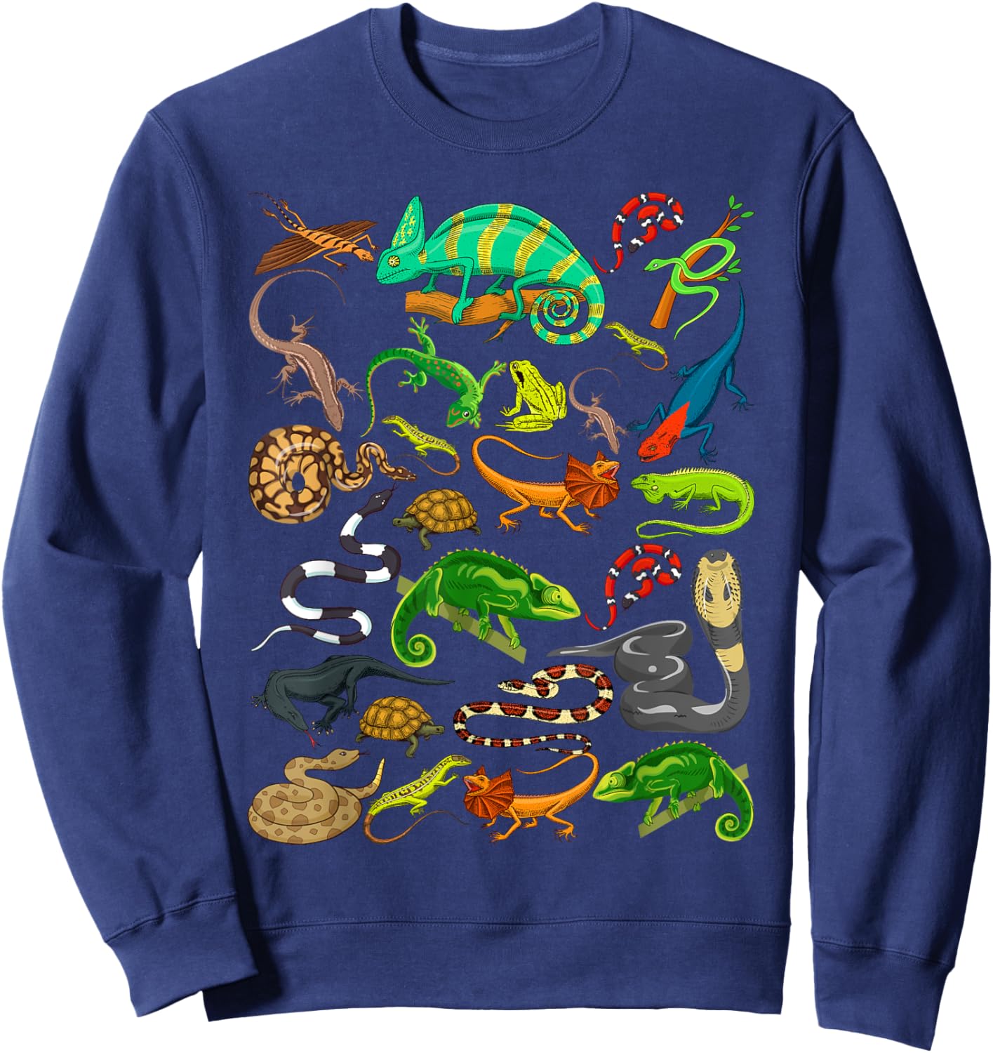 Reptile Heart Snake Lizard Sweatshirt - Sweatshirt | Navy