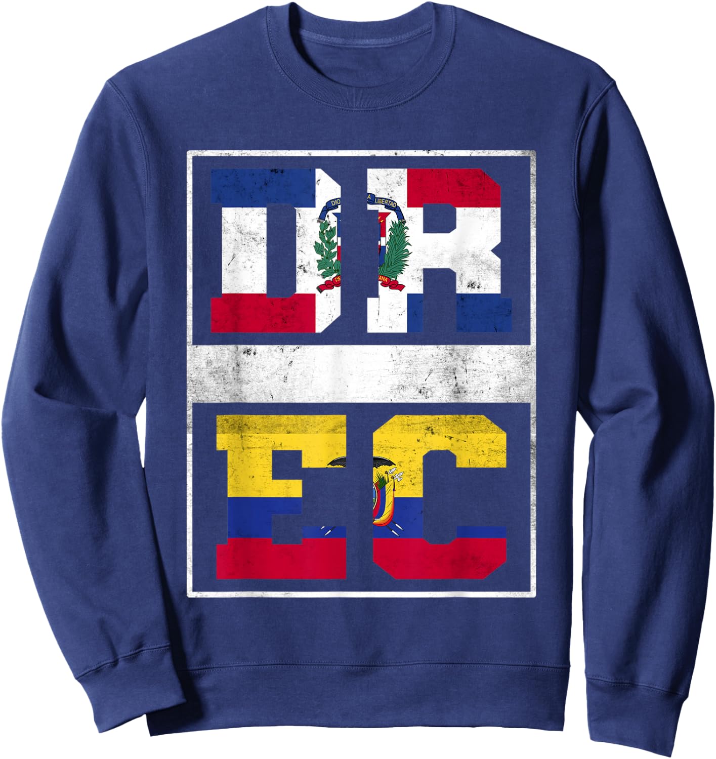 Dominican Republic and Ecuador Mix Dominicana Ecuadorian Sweatshirt - Sweatshirt | Navy