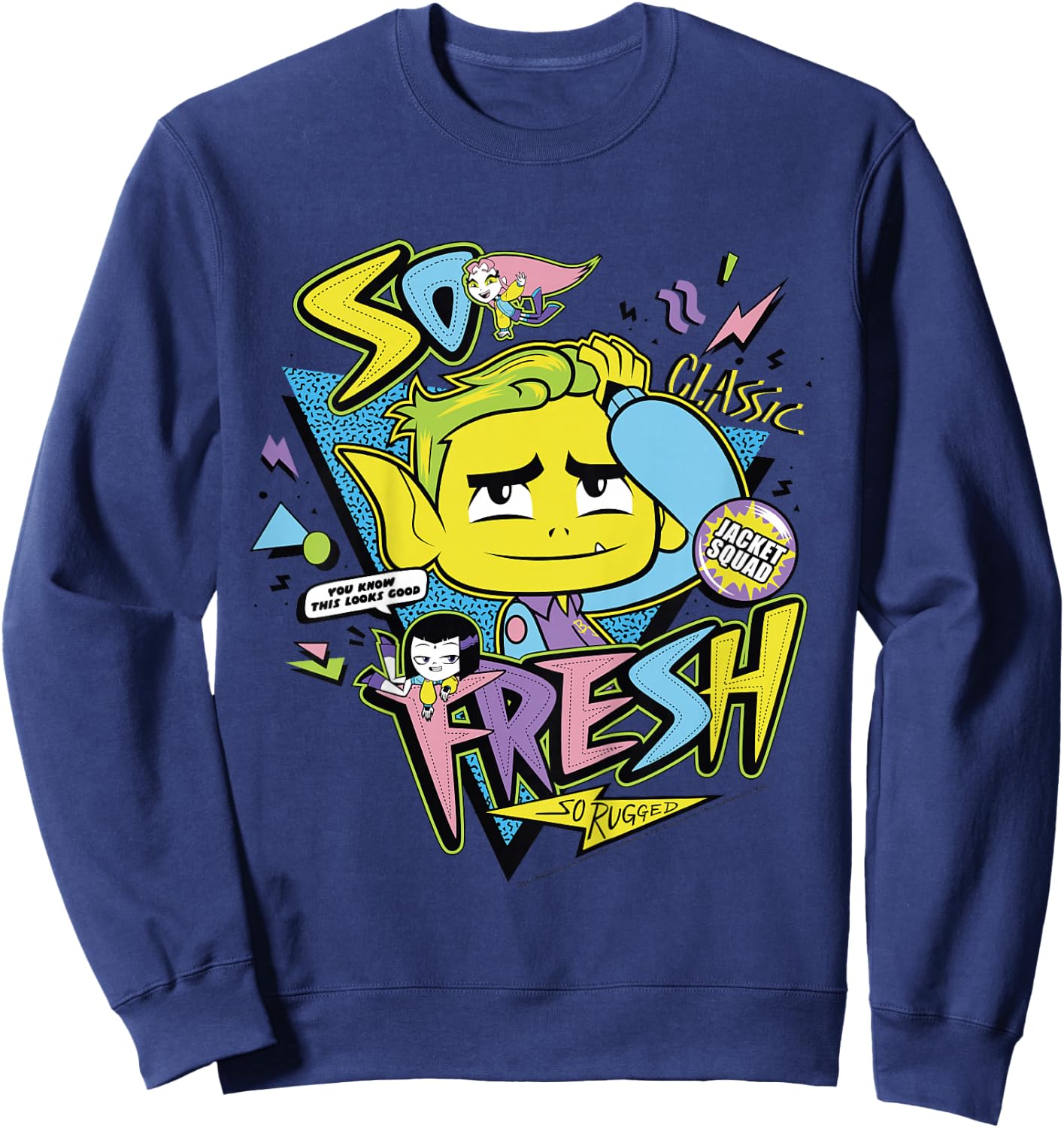 Kids DC Comics Teen Titans Go! Beast Boy So Fresh So Rugged Sweatshirt - Sweatshirt | Navy