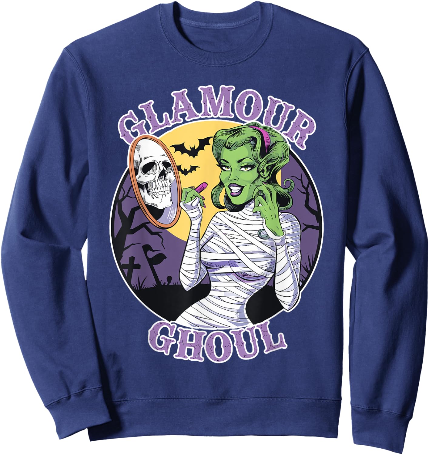 Glamour Ghoul | Ghoul Gang | Ghouls Just Wanna Have Fun Sweatshirt - Sweatshirt | Navy