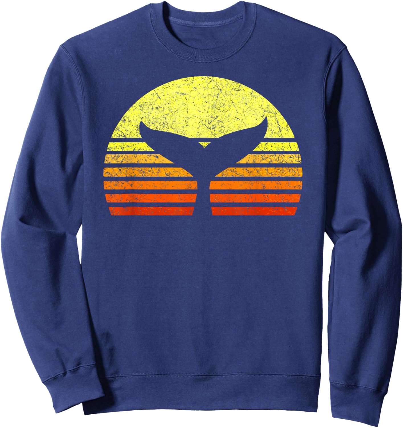 Save the Whales Nautical Ocean Killer Whale Sea Conservation Sweatshirt - Sweatshirt | Navy