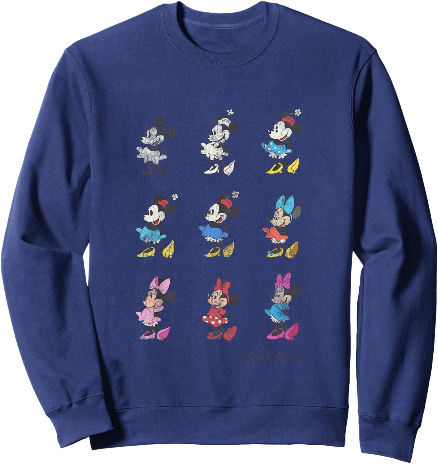 Kids Disney Mickey And Friends Classic Minnie Through The Years Sweatshirt - Sweatshirt | Navy
