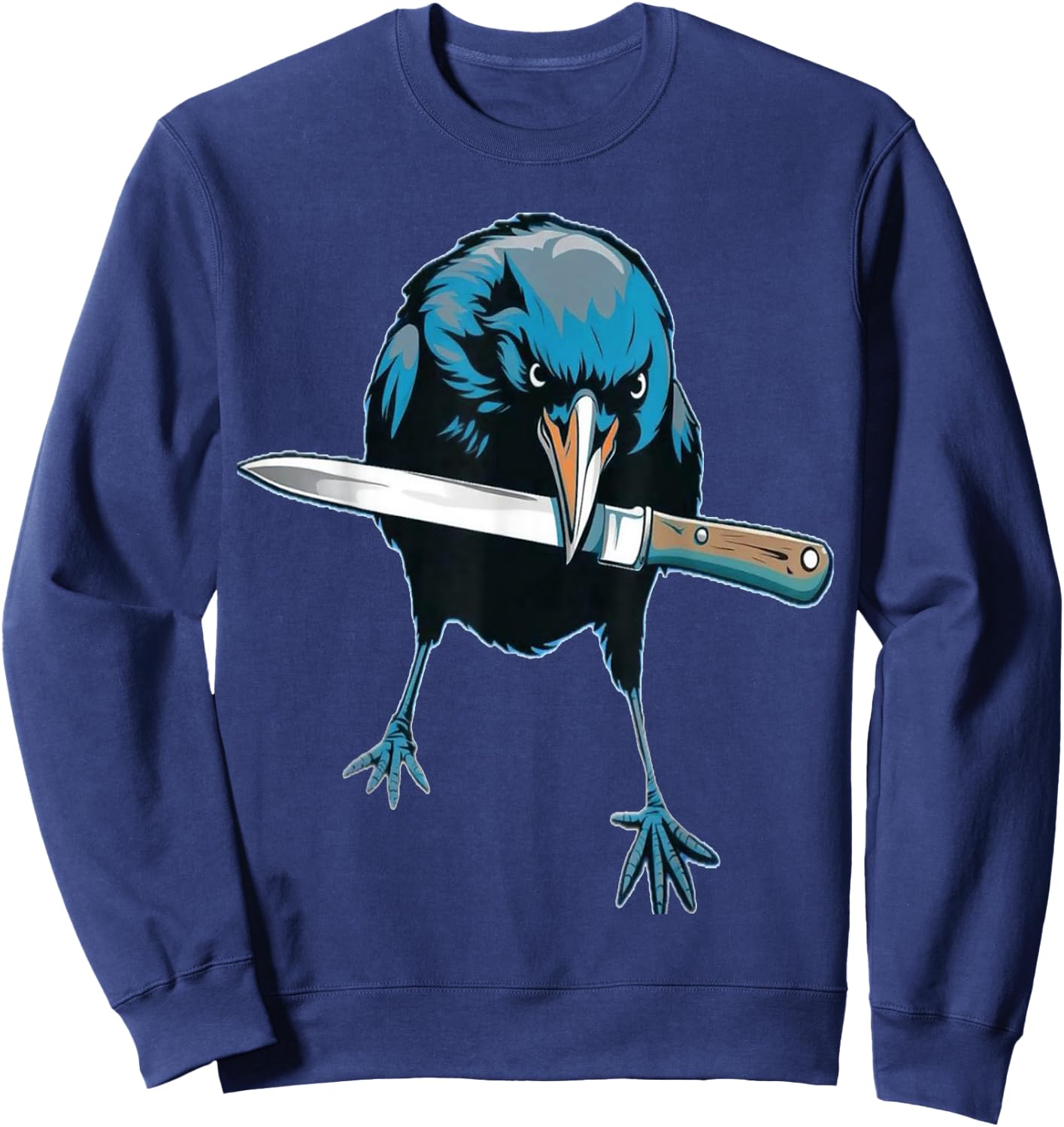 Crow With Knife Sweatshirt - Sweatshirt | Navy