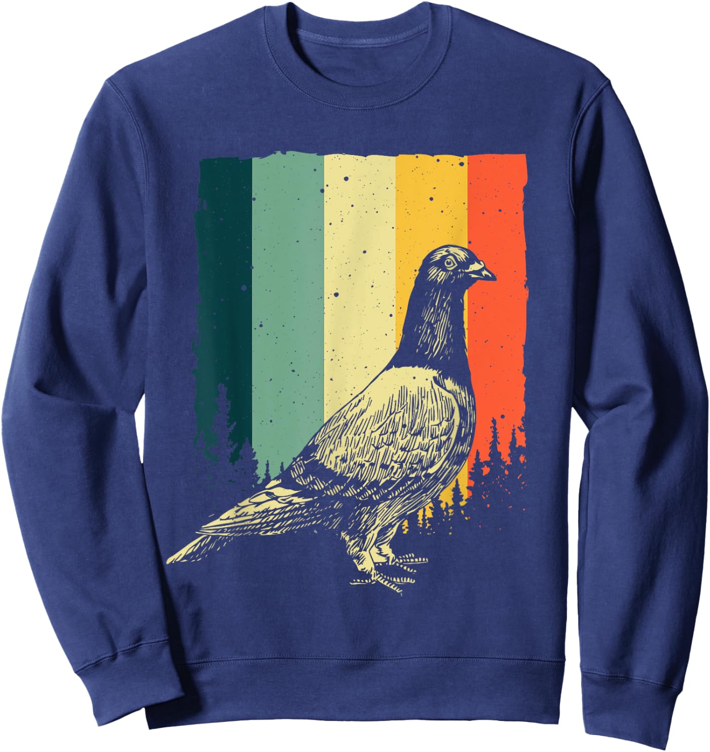 Cute Pigeon Art Women Domestic Homing Pigeon Lovers Sweatshirt - Sweatshirt | Navy
