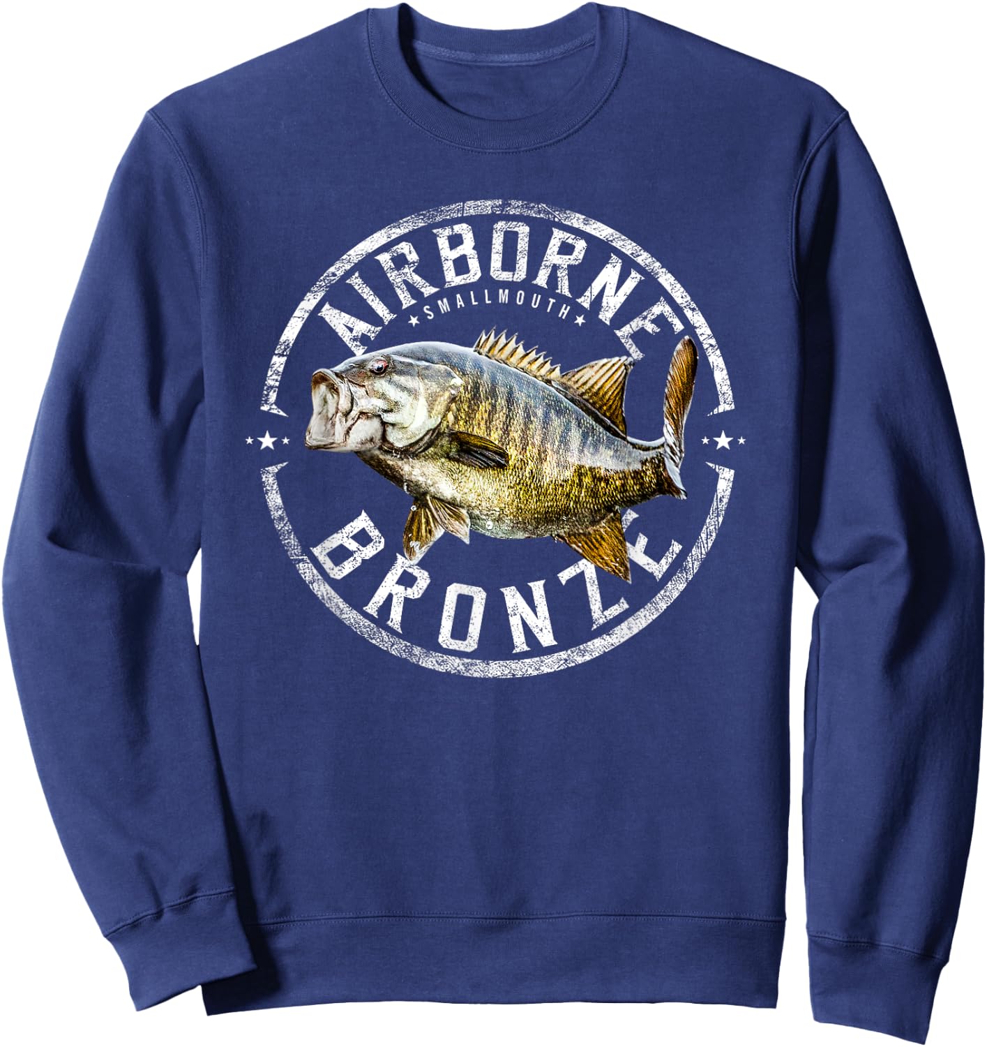 Smallmouth bass fishing angling gift Sweatshirt - Sweatshirt | Navy