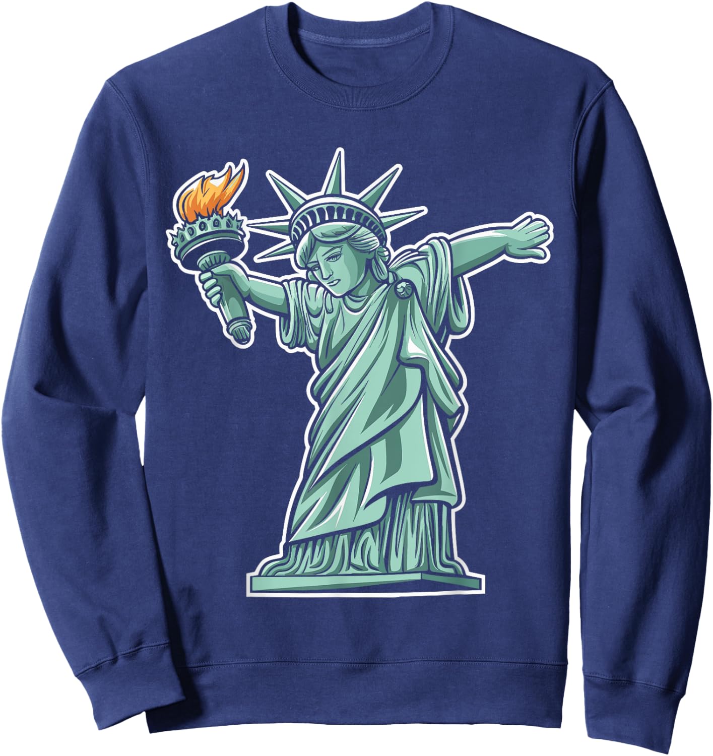 Freedom for All, Inspired by the Statue of Liberty Sweatshirt - Sweatshirt | Navy