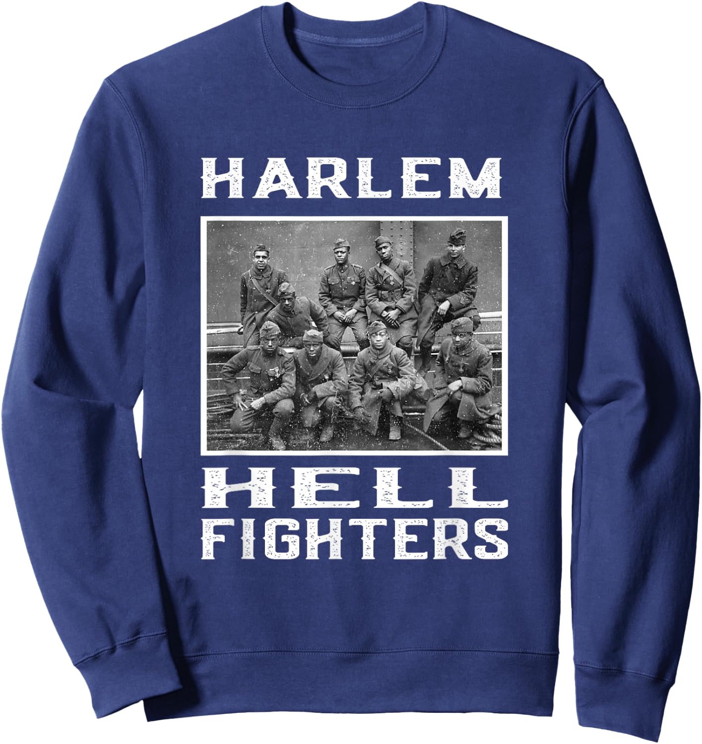 Harlem Hell Fighters Black History Pride Sweatshirt - Sweatshirt | Navy