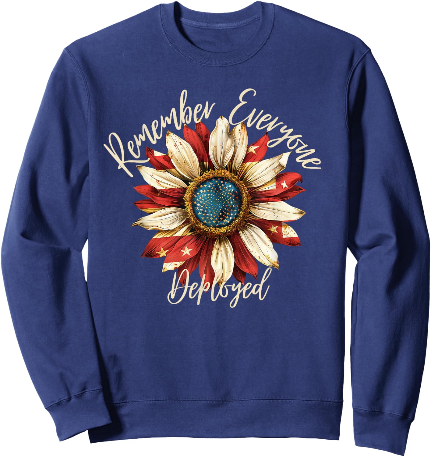 Patriotic Remember Everyone Deployed Red Friday Military Sweatshirt - Sweatshirt | Navy