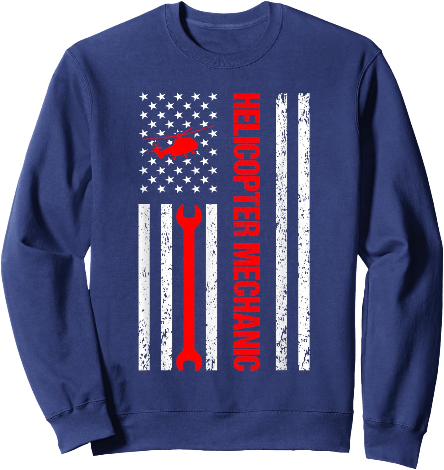 Helicopter Mechanic Design Women Sweatshirt - Sweatshirt | Navy