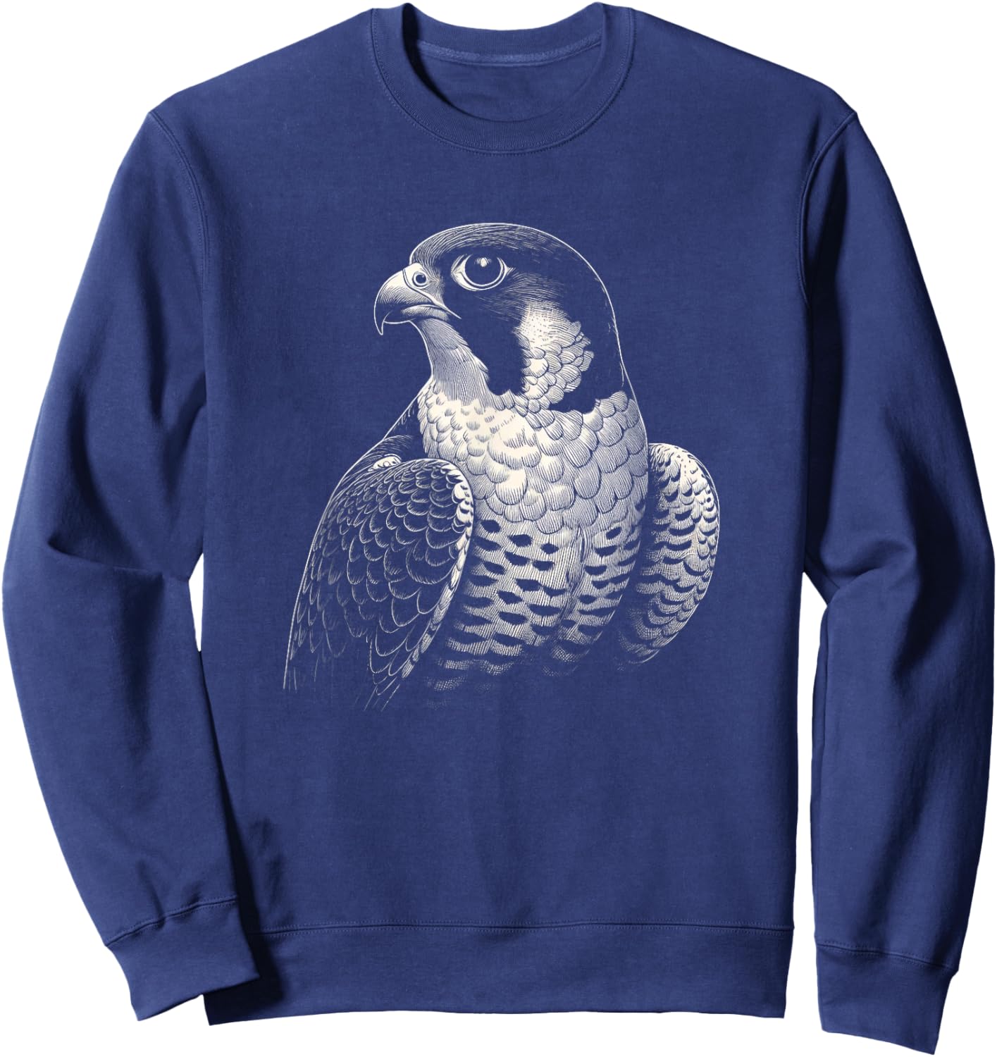 Vintage Peregrine Falcon Bird Graphic Art Design Sweatshirt - Sweatshirt | Navy