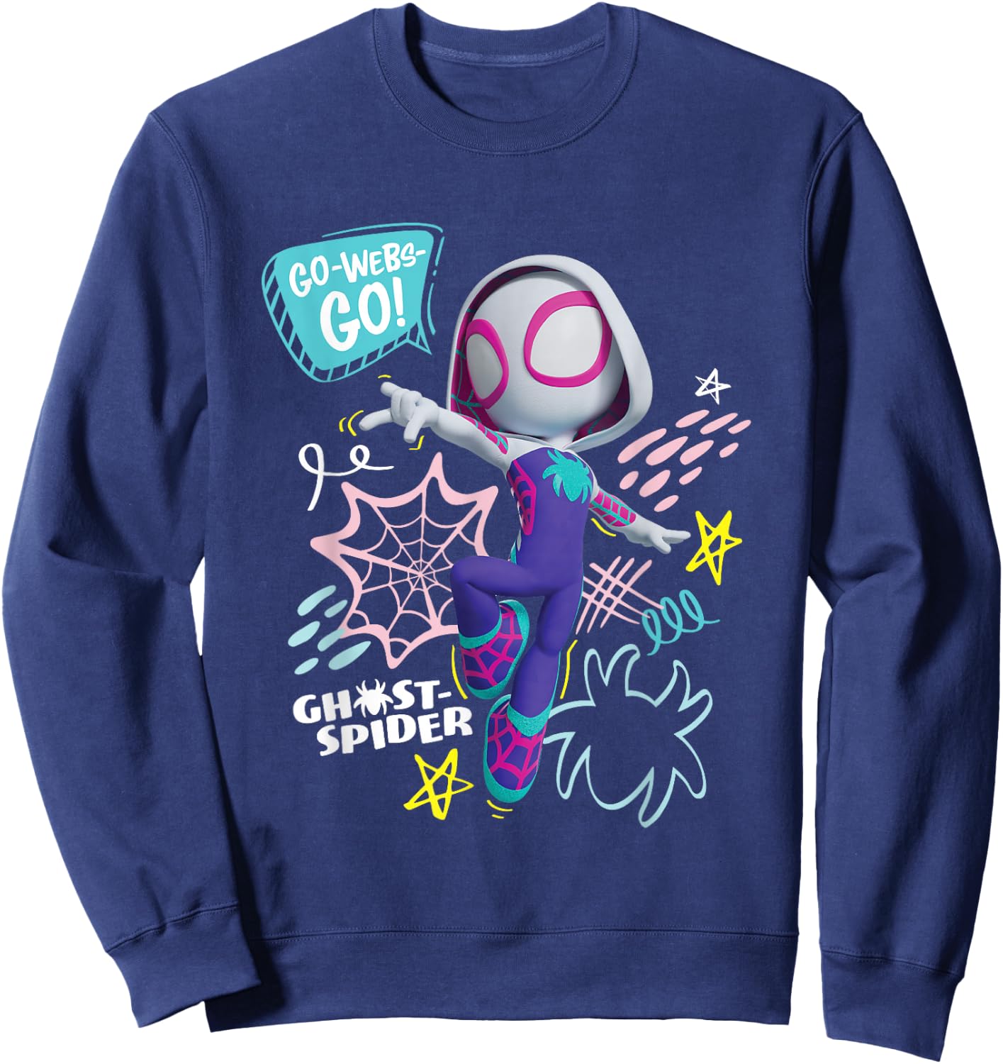 Marvel Spidey and His Amazing Friends Ghost-Spider Go Webs! Sweatshirt - Sweatshirt | Navy
