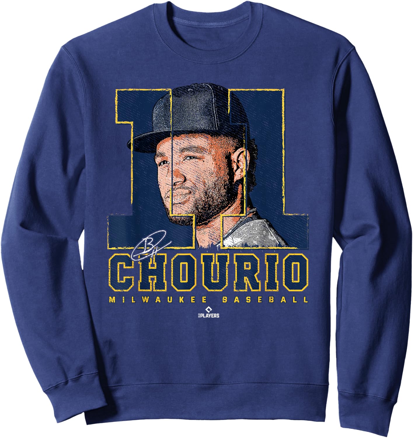 Silhouette Jackson Chourio Milwaukee MLBPA Sweatshirt - Sweatshirt | Navy