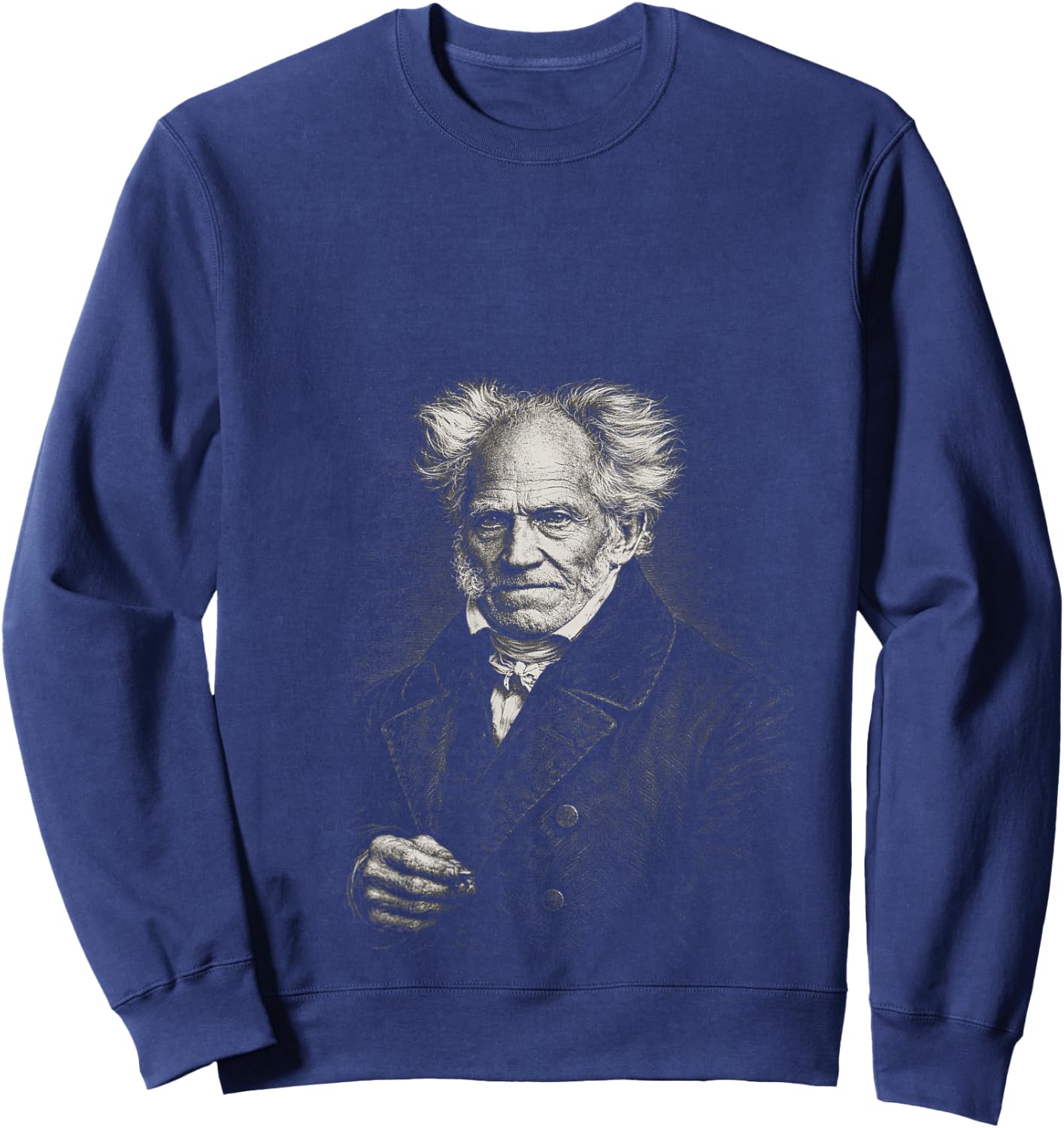 Women's Schopenhauer existentialist Philosophy V-Neck Sweatshirt - Sweatshirt | Navy