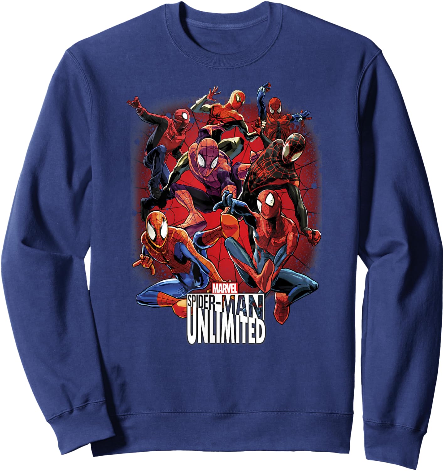 Marvel Spider-Man Unlimited Group Shot Graphic Sweatshirt - Sweatshirt | Navy