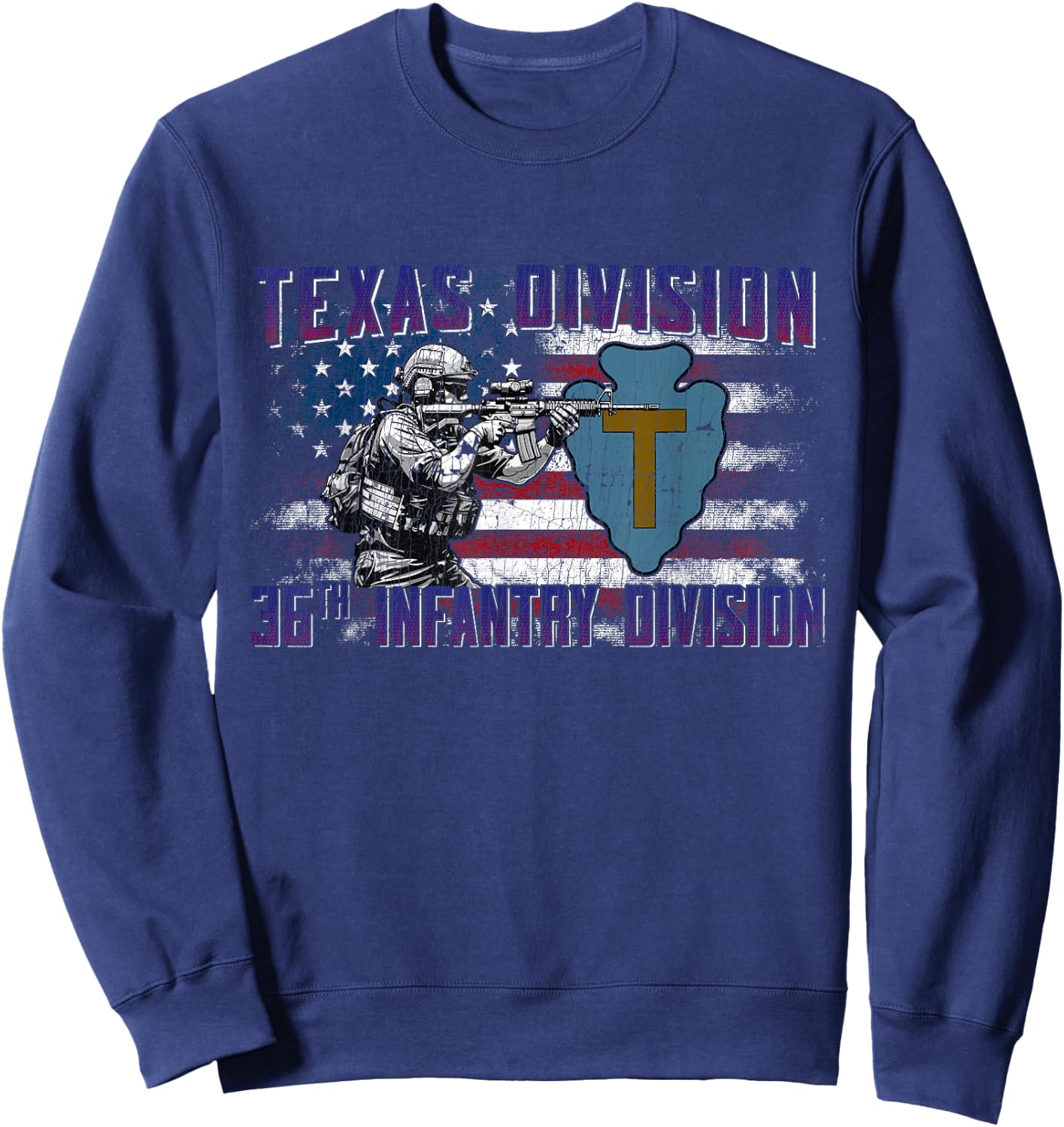 36th Infantry Division 36th ID Texas Division Gifts Sweatshirt - Sweatshirt | Navy