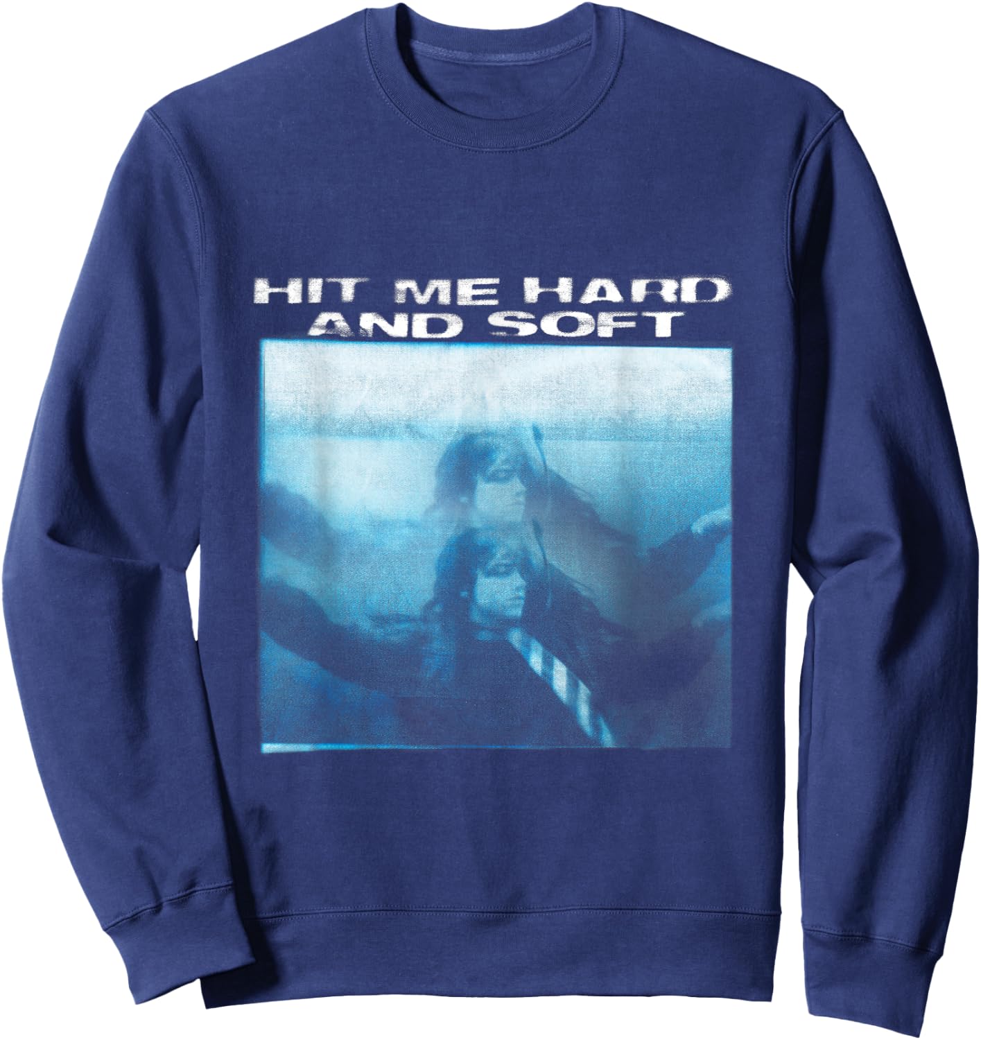 Official Billie Eilish HIT ME HARD AND SOFT Floating Sweatshirt - Sweatshirt | Navy